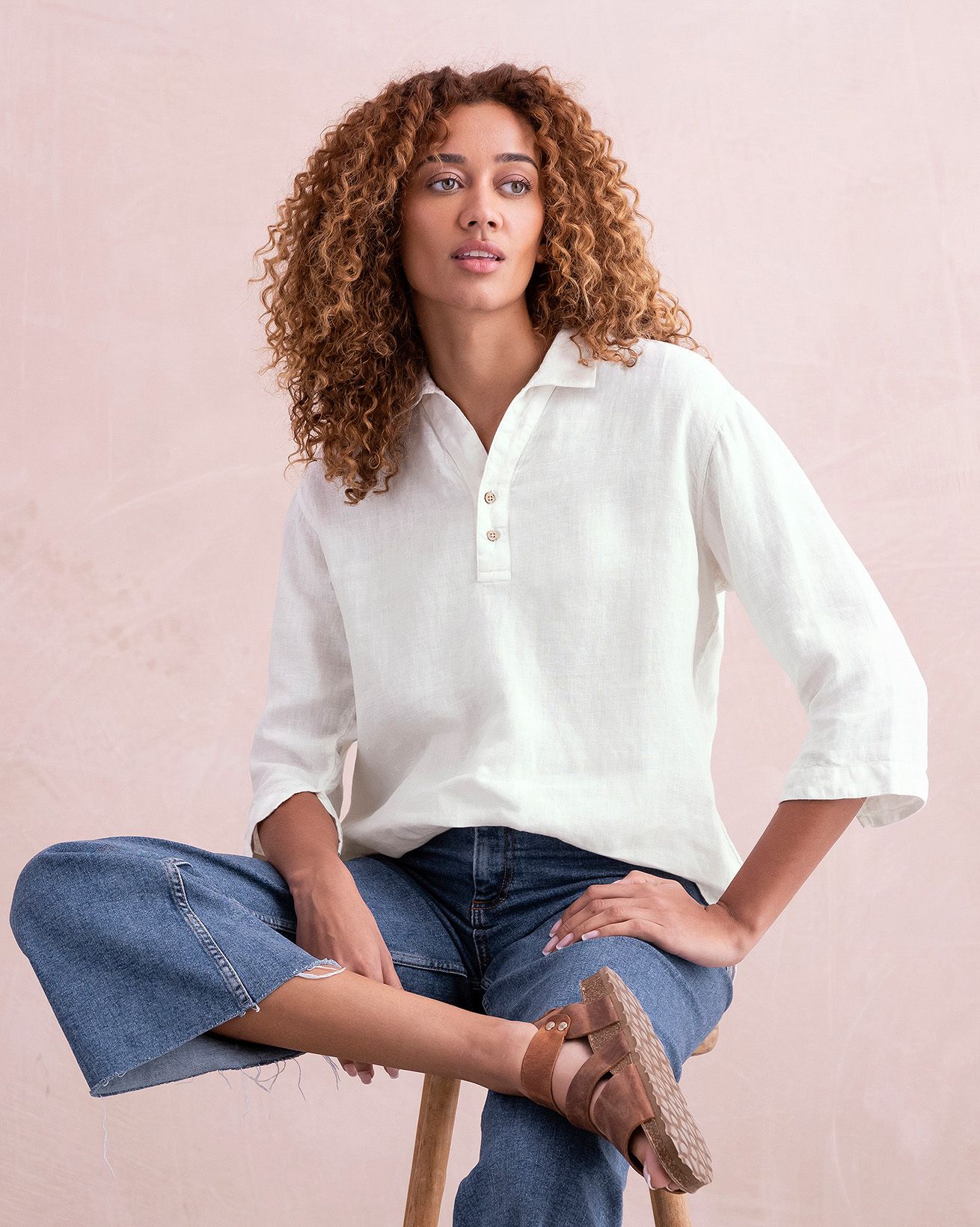 Poloshirt aus Leinen