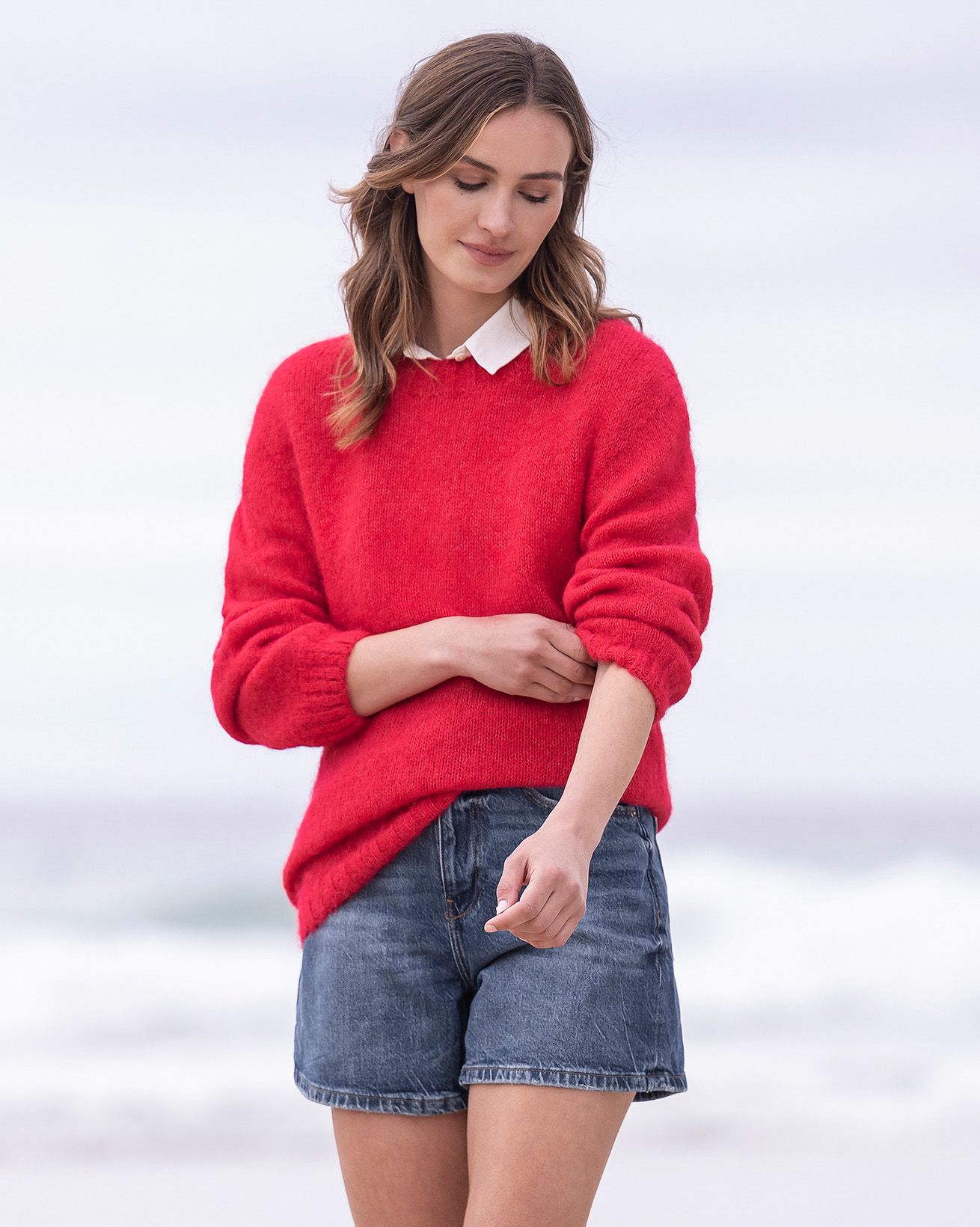 Alpaca Blend Slouch Sweater