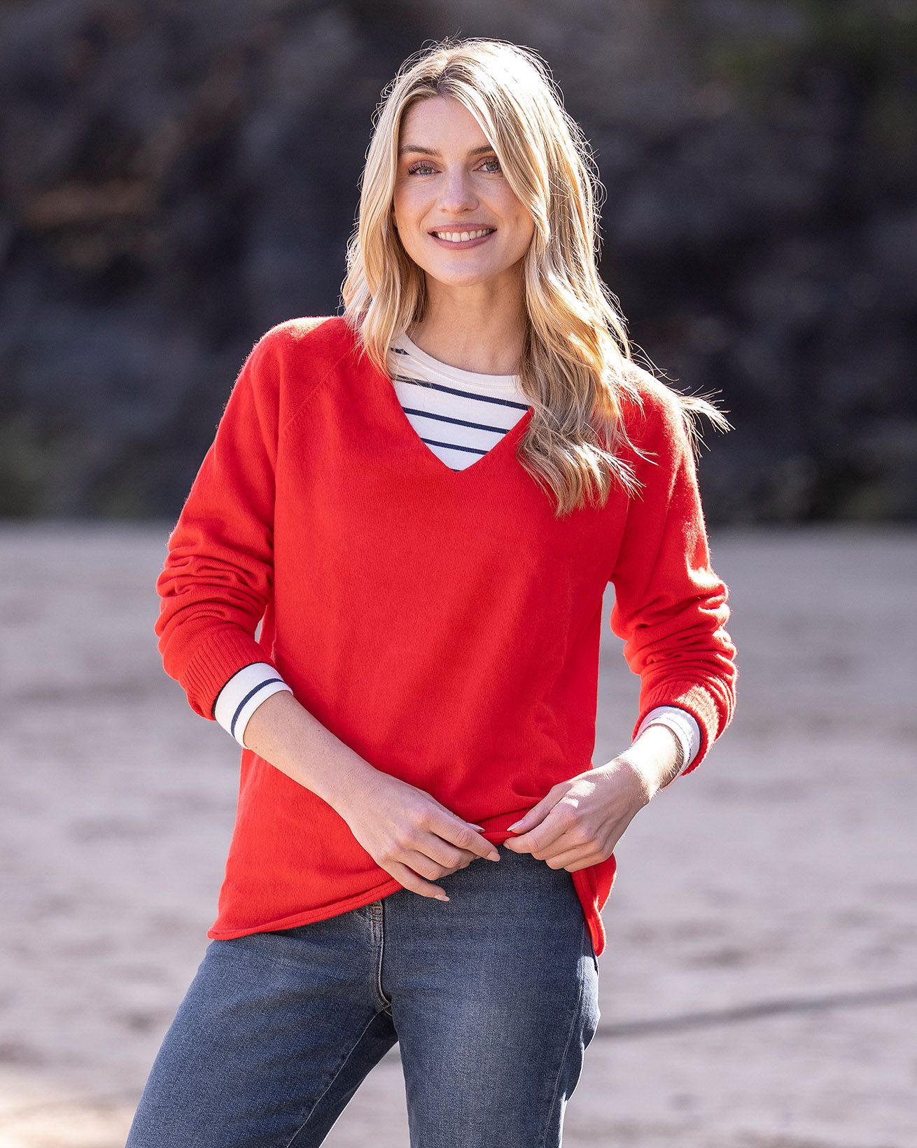 Supersoft Slouch V Neck Sweater