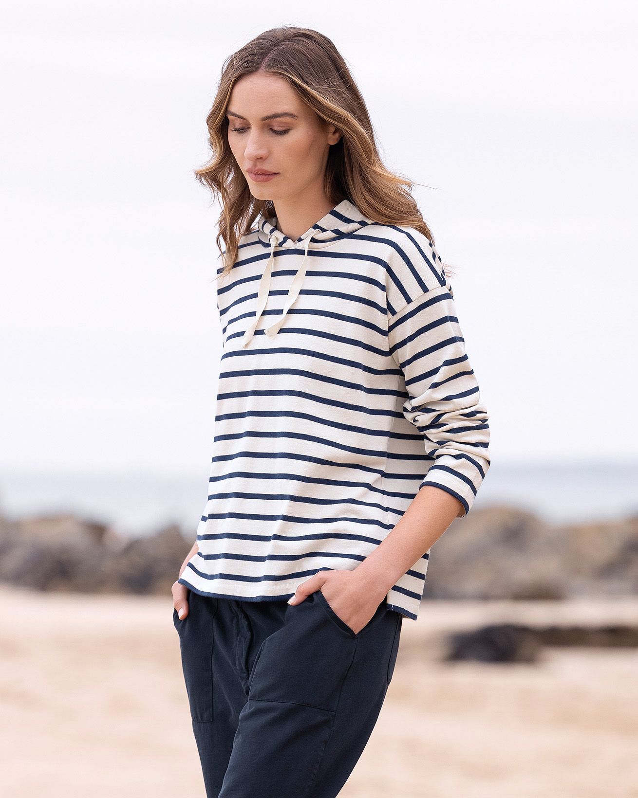 Sweat à capuche en jersey de coton biologique