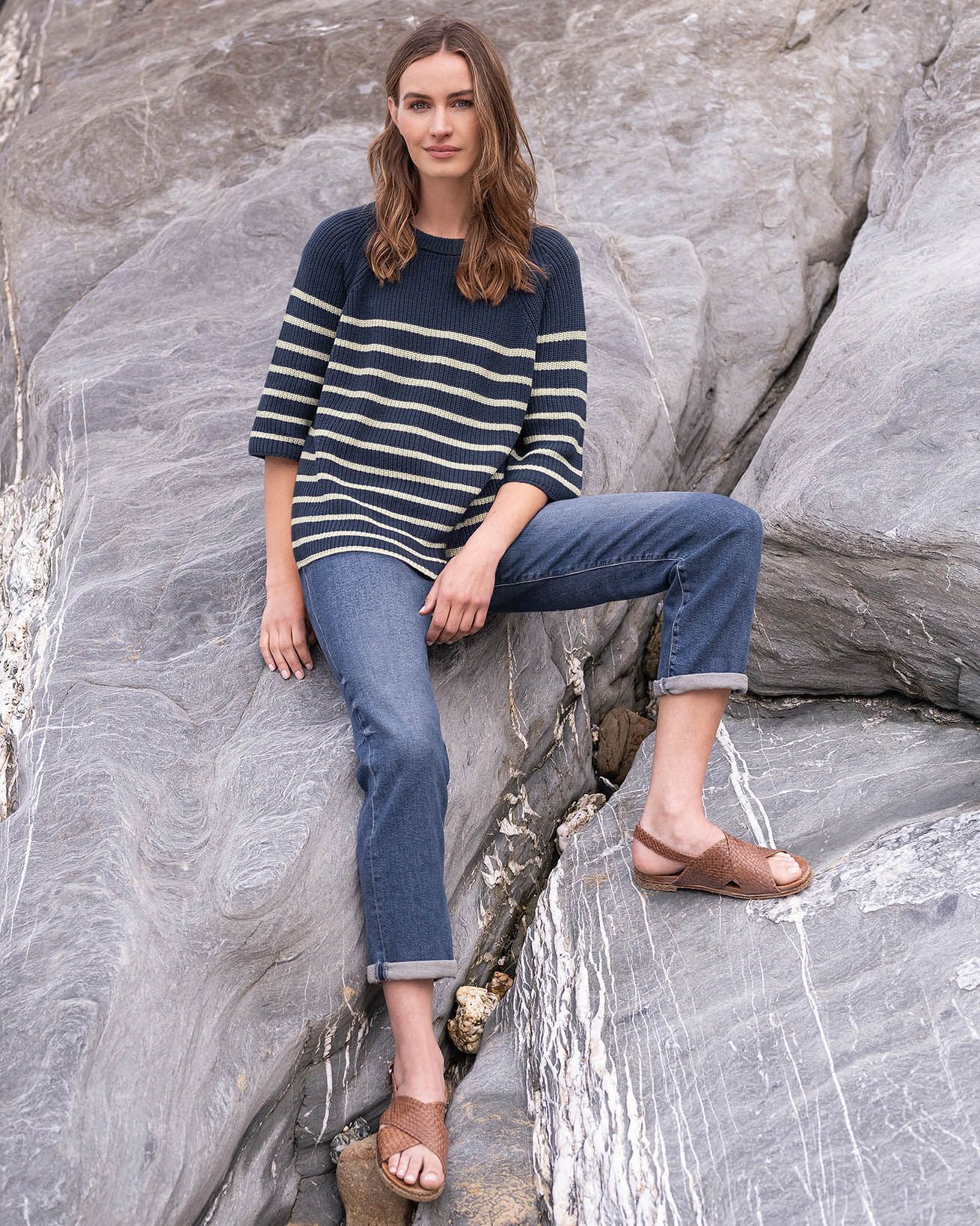 Pull manches mi-longues en maille