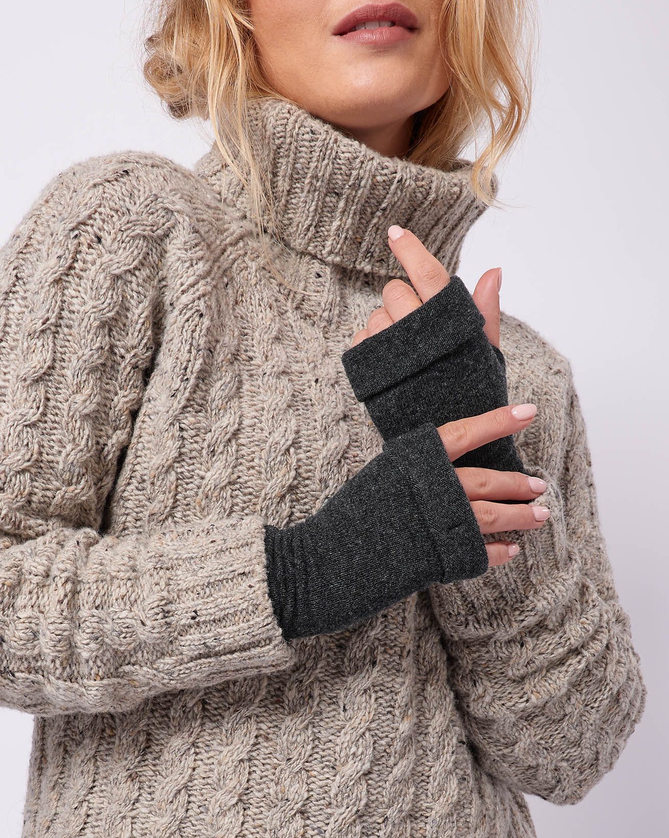 Recycled Geelong Cuff Fingerless Gloves 