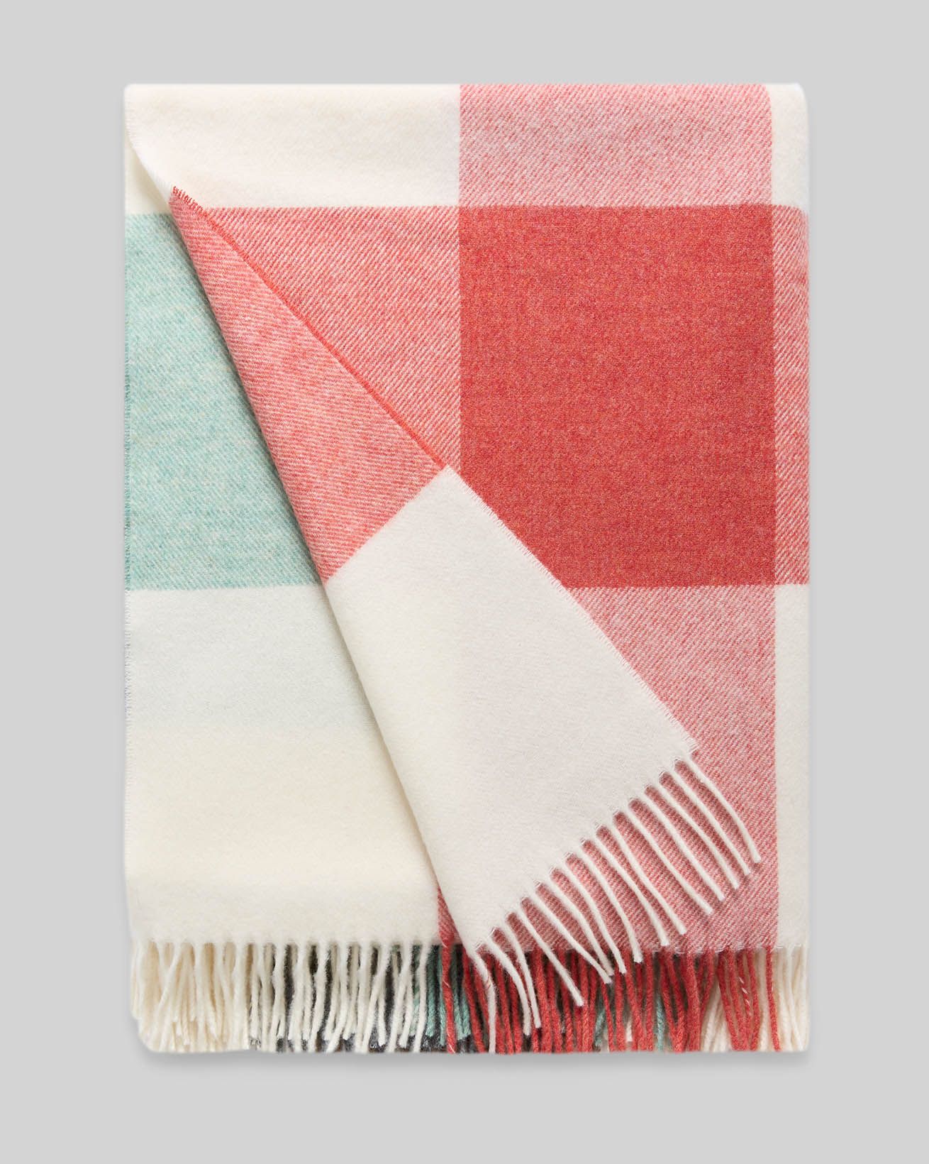 Merino Lambswool Check Throw