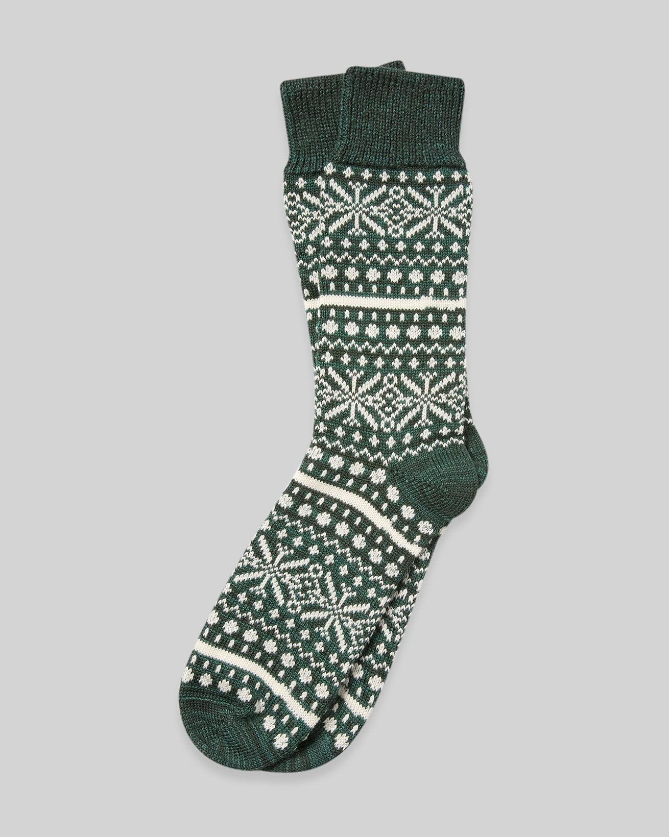 Men's Merino Cotton Fair Isle Socks