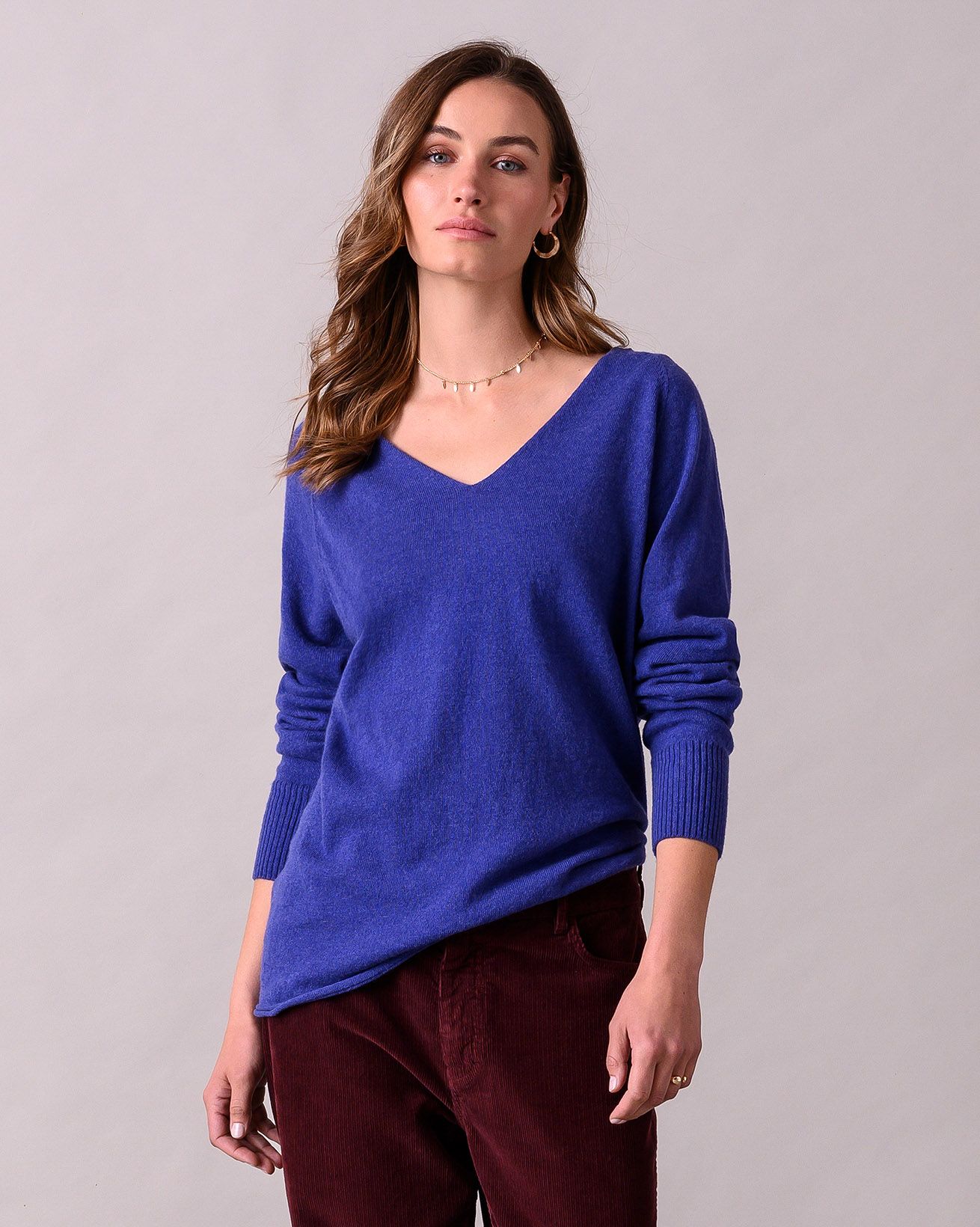 Supersoft Slouch V Neck Sweater