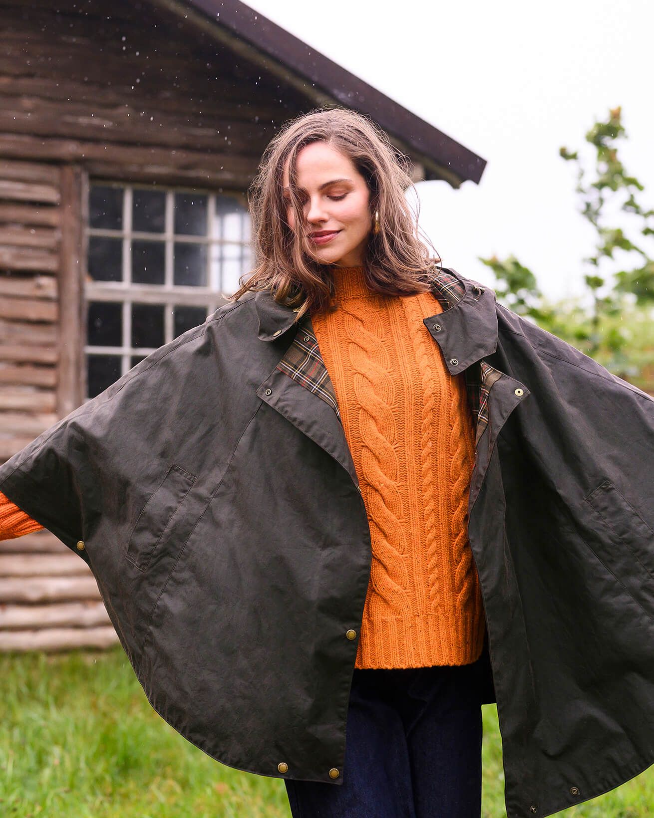 Waxed Cotton Cape