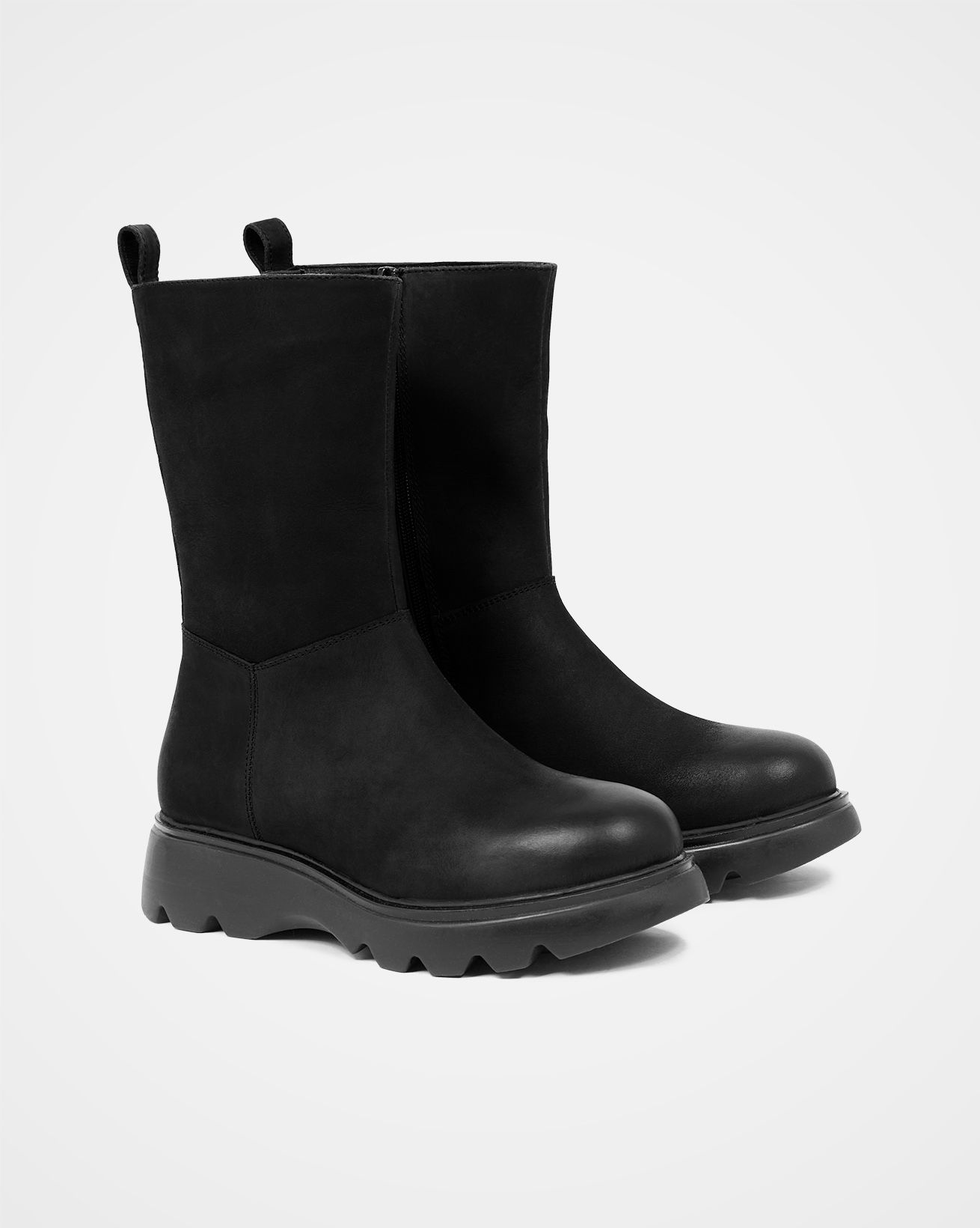 Calf Length Chunky Boots