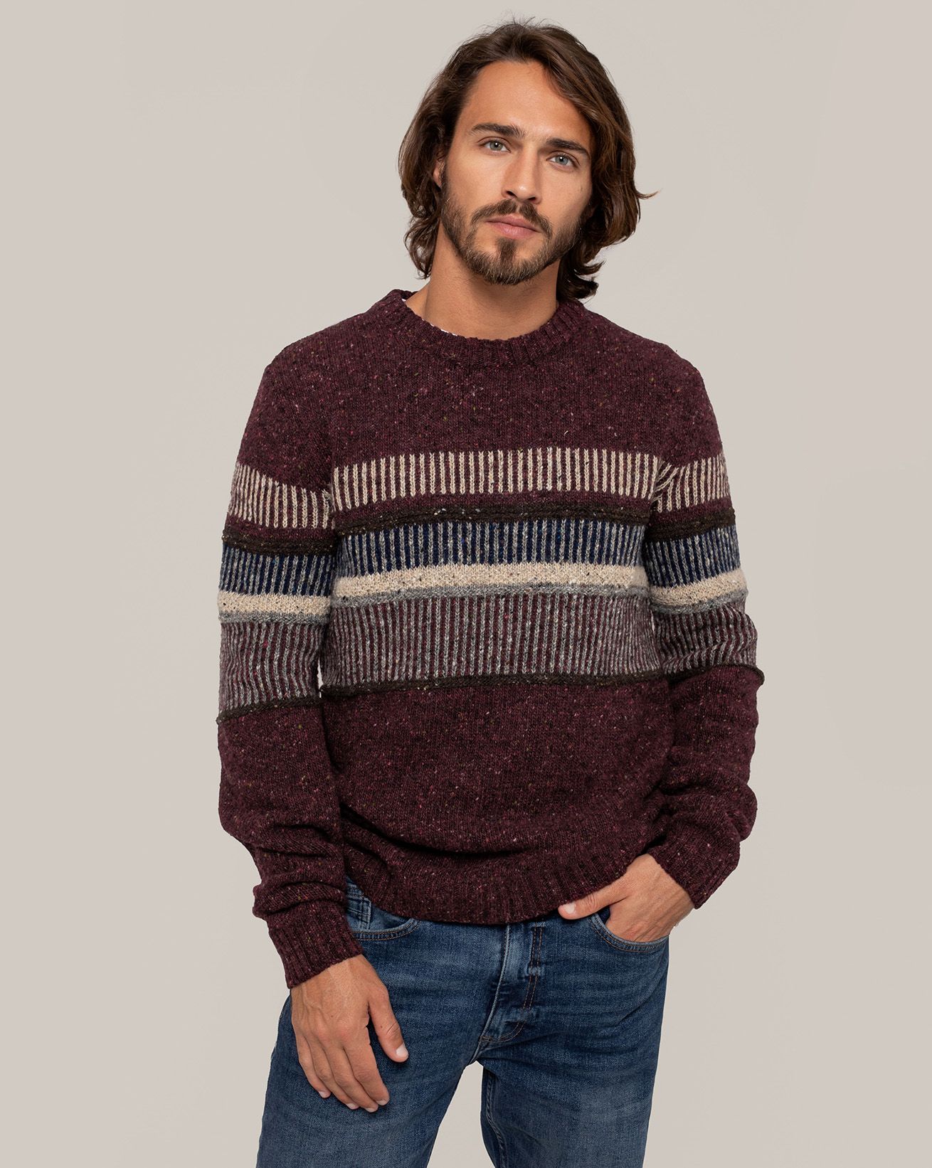 Men's Statement Donegal Jumper