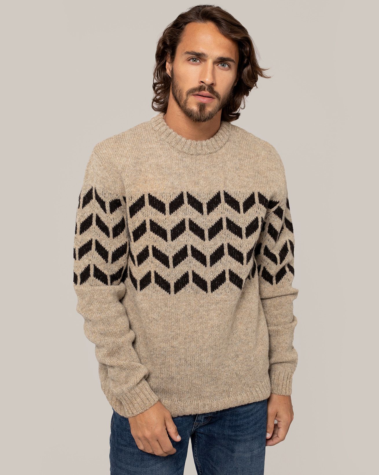 Men's Shetland Chevron Sweater