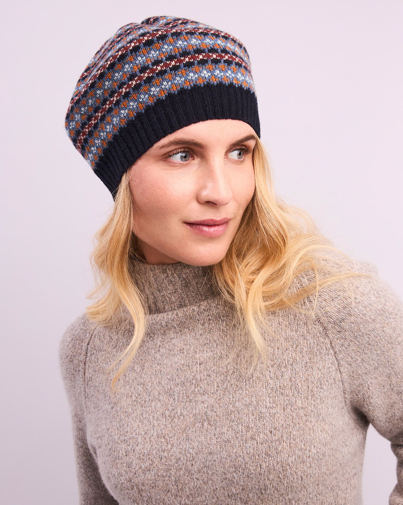Lambswool Fair Isle Beret