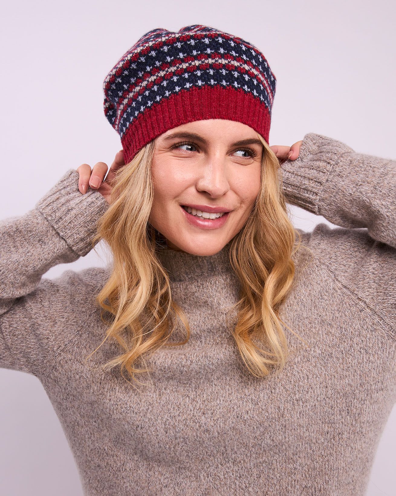 Lambswool Fair Isle Beret