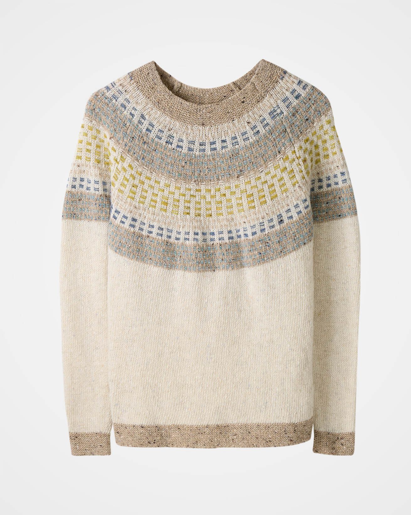 Float Stitch Yoke Donegal Jumper