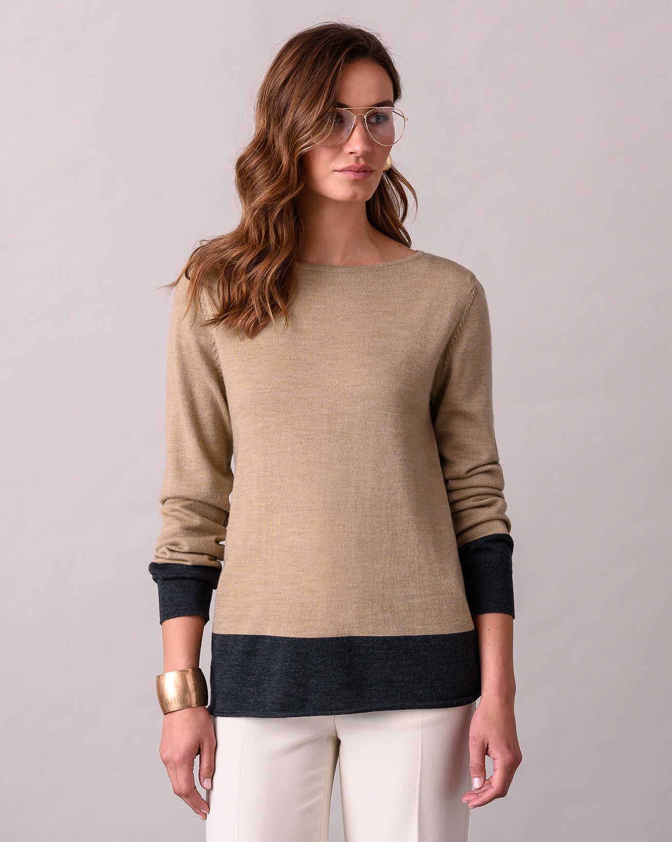 Merino Fine Knit Boat Neck Jumper