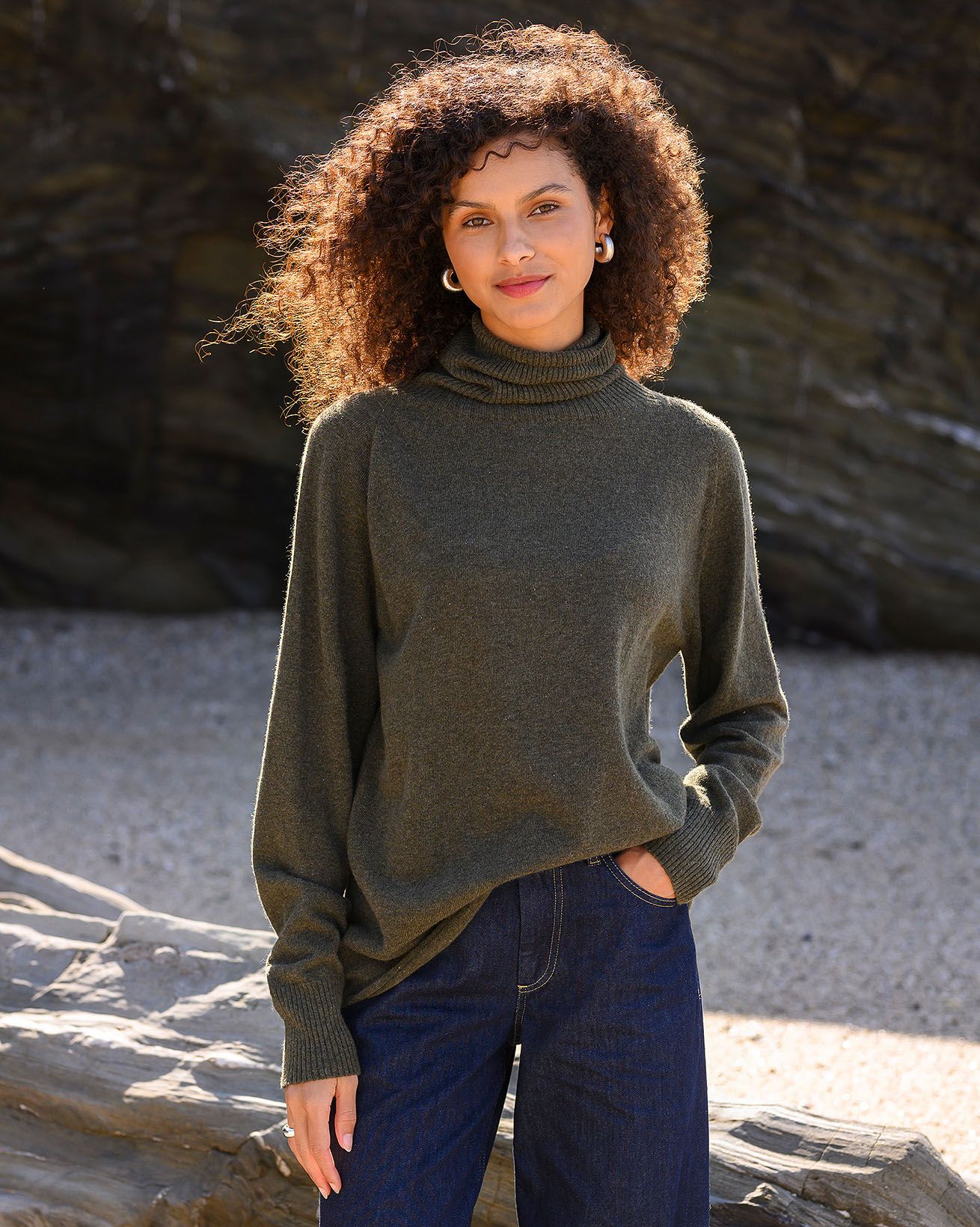 Supersoft Slouch Roll Neck Jumper