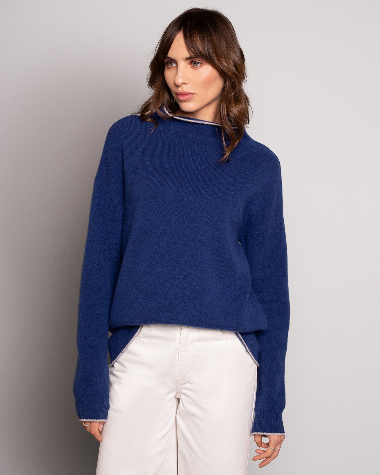 Felted Funnel Neck Jumper