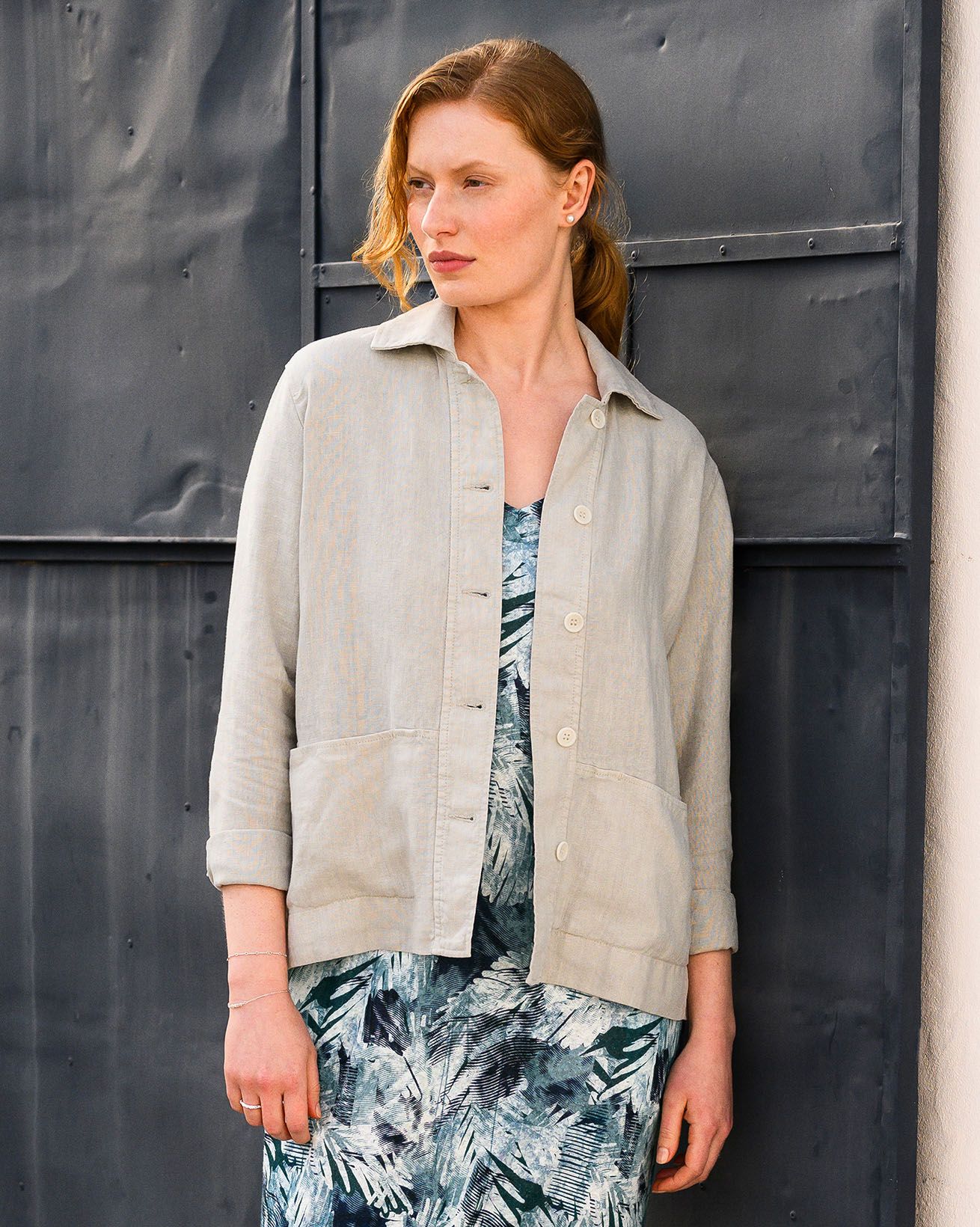 Leinen Boxy Jacket