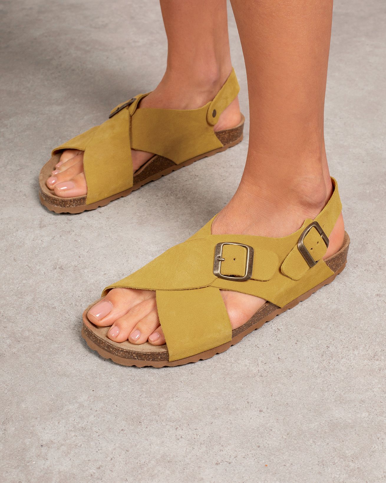 Crossover Buckle Sandals