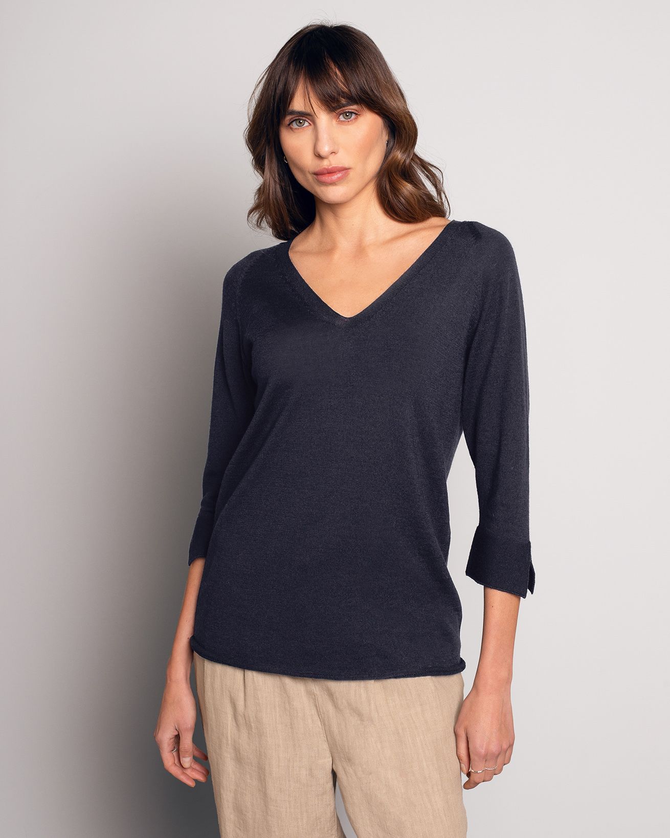 Fine Knit Merino V Neck Jumper