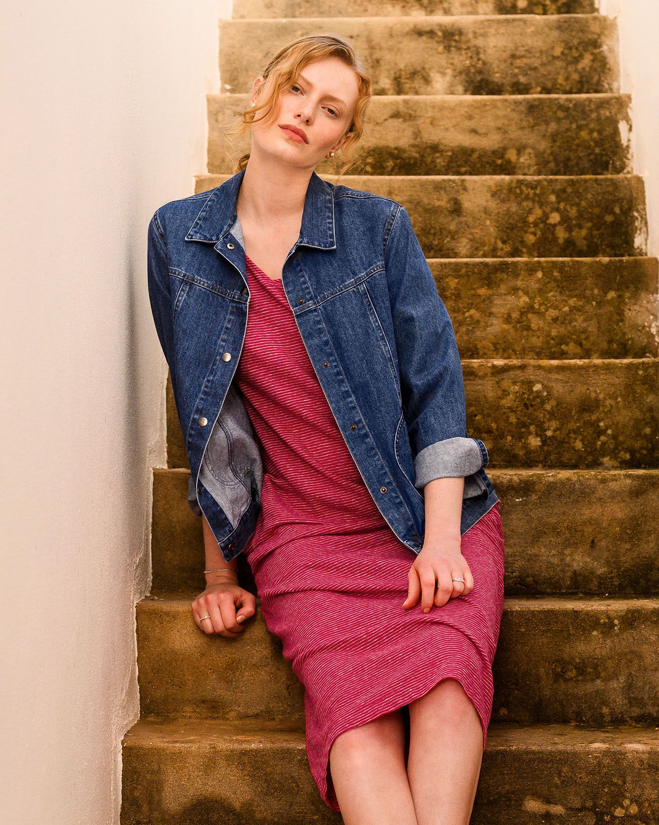 Denim-Westenjacke