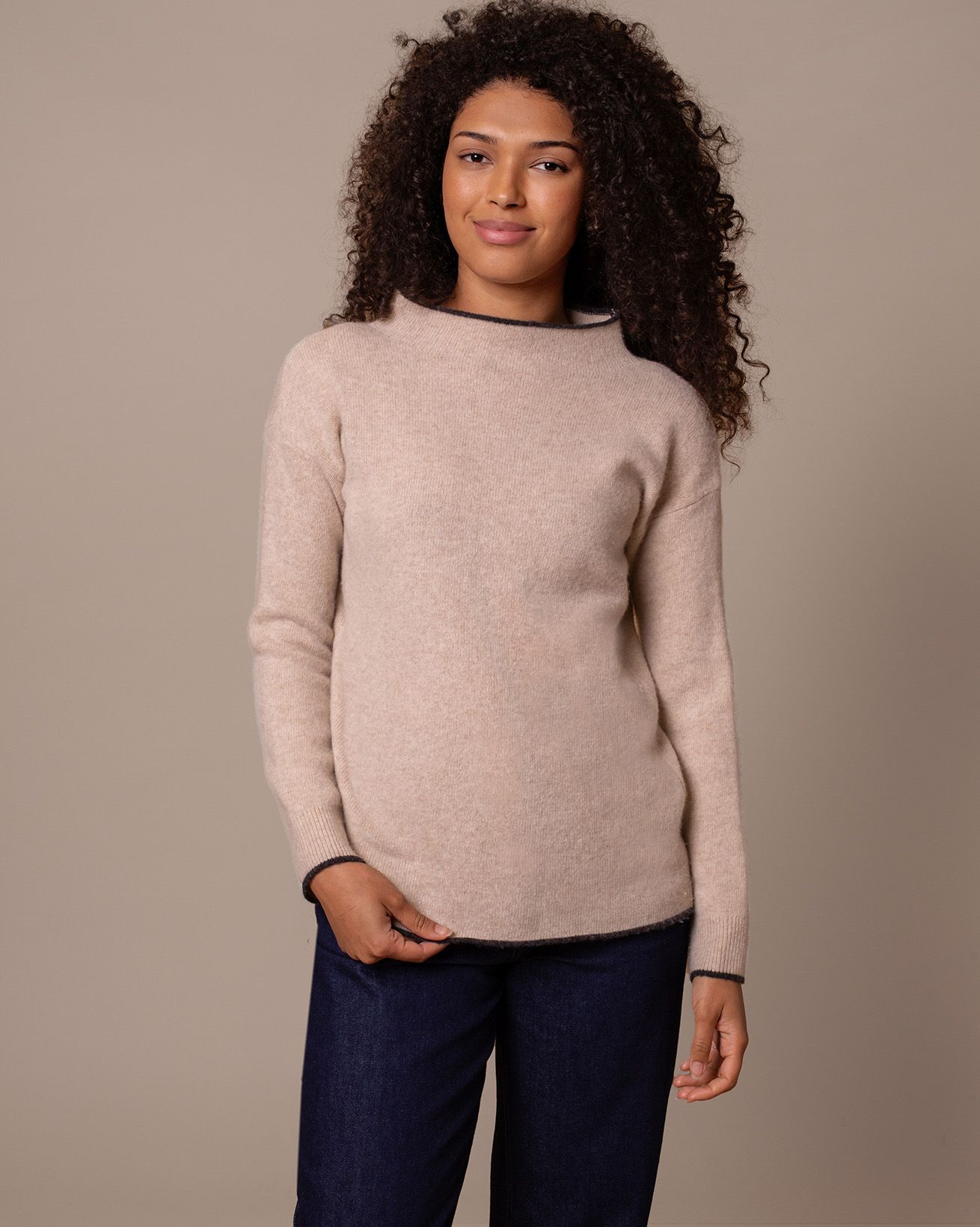 Felted Funnel Neck Jumper