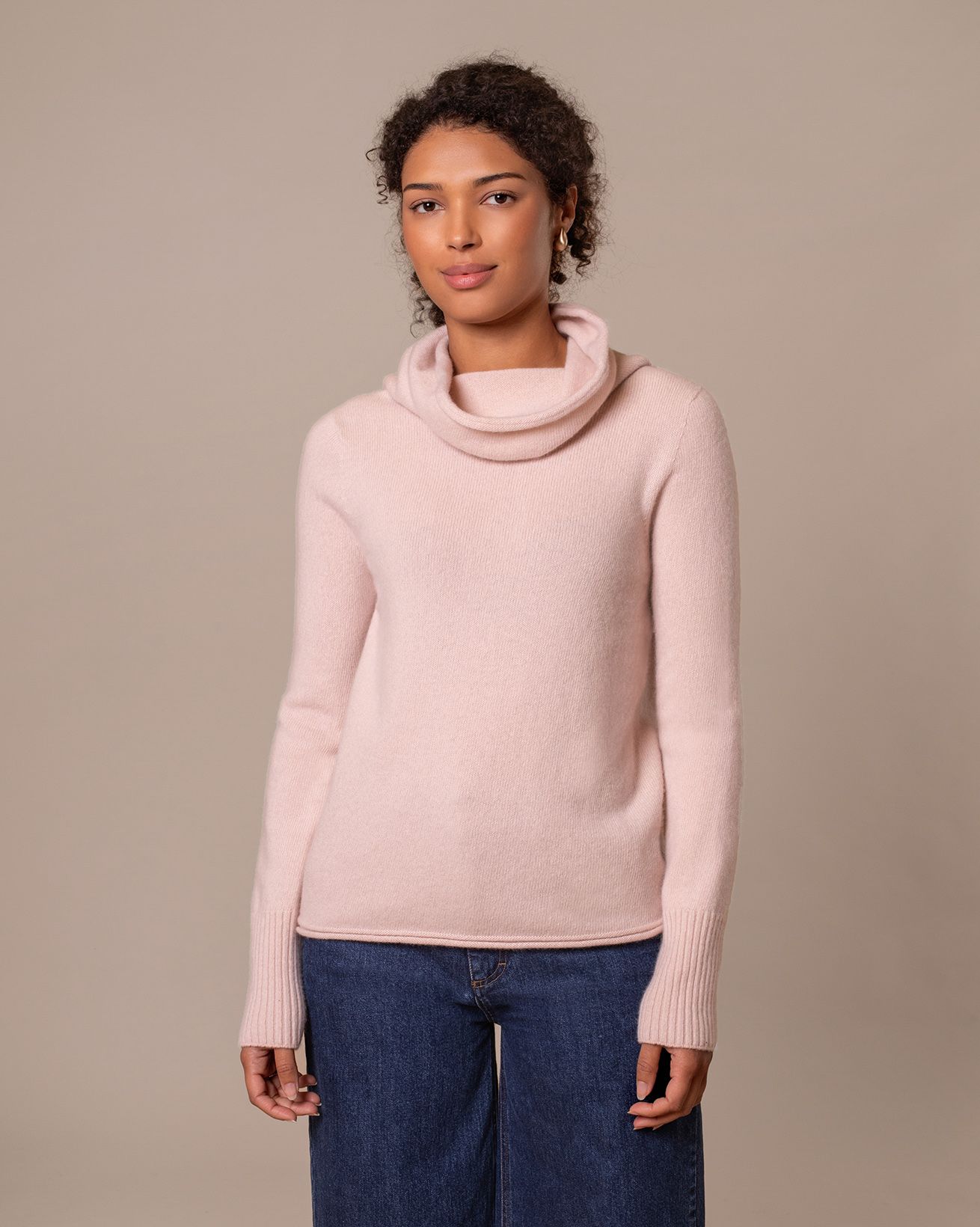 Supersoft Slouchy Cowl Neck Jumper
