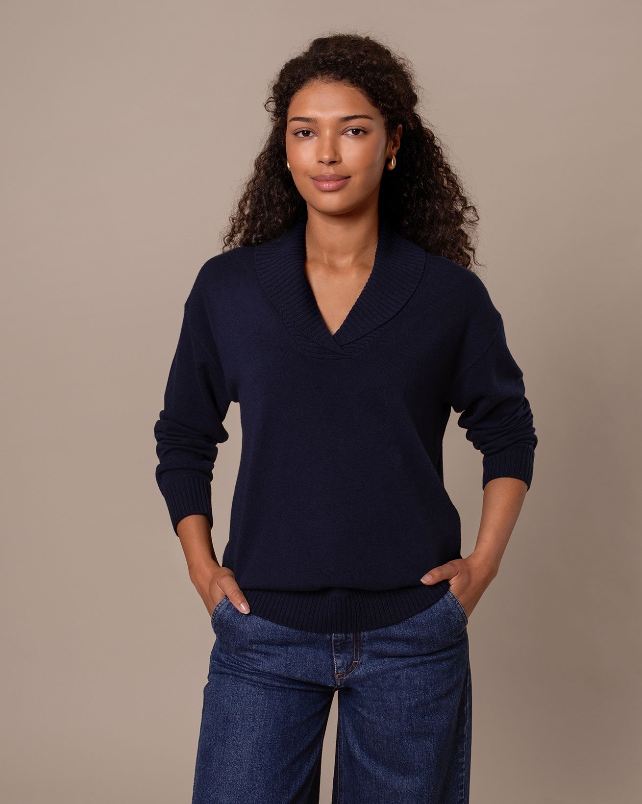 Lambswool Shawl Collar Jumper