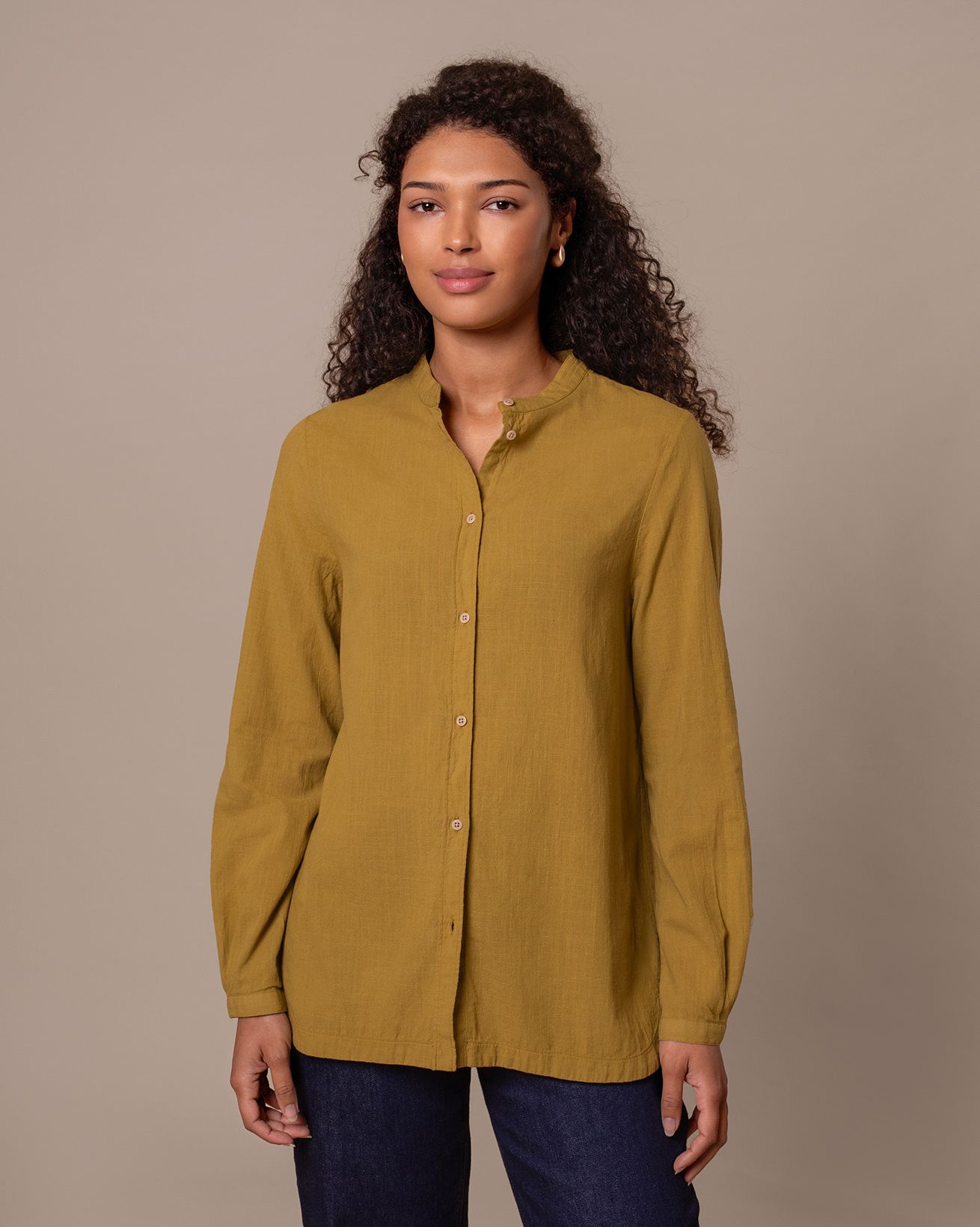 Textured Pleat Back Shirt