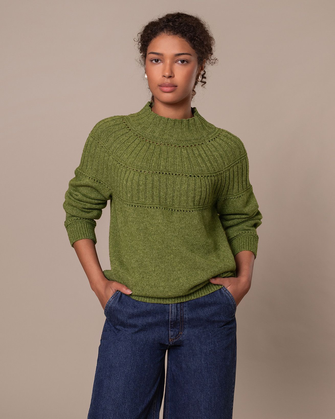 Textured Yoke Jumper