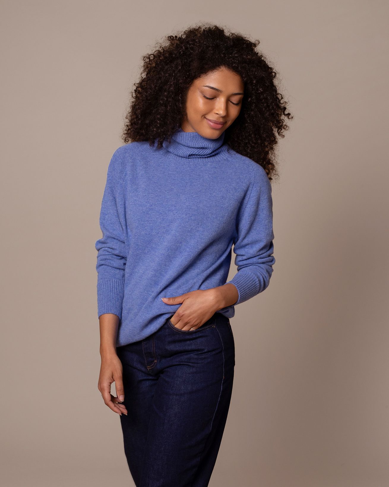 Supersoft Slouch Roll Neck Jumper