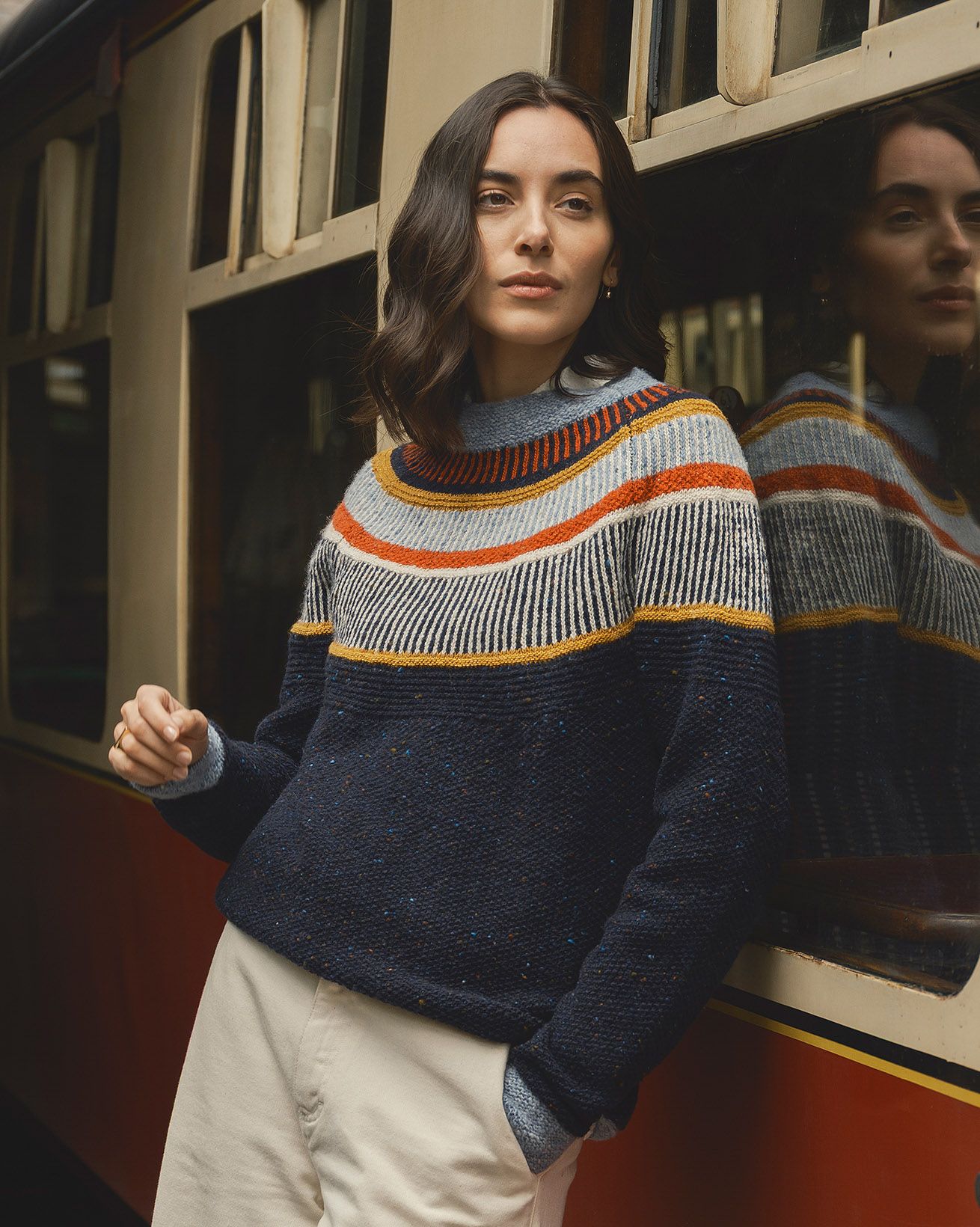 Statement-Pullover aus Donegal-Wolle