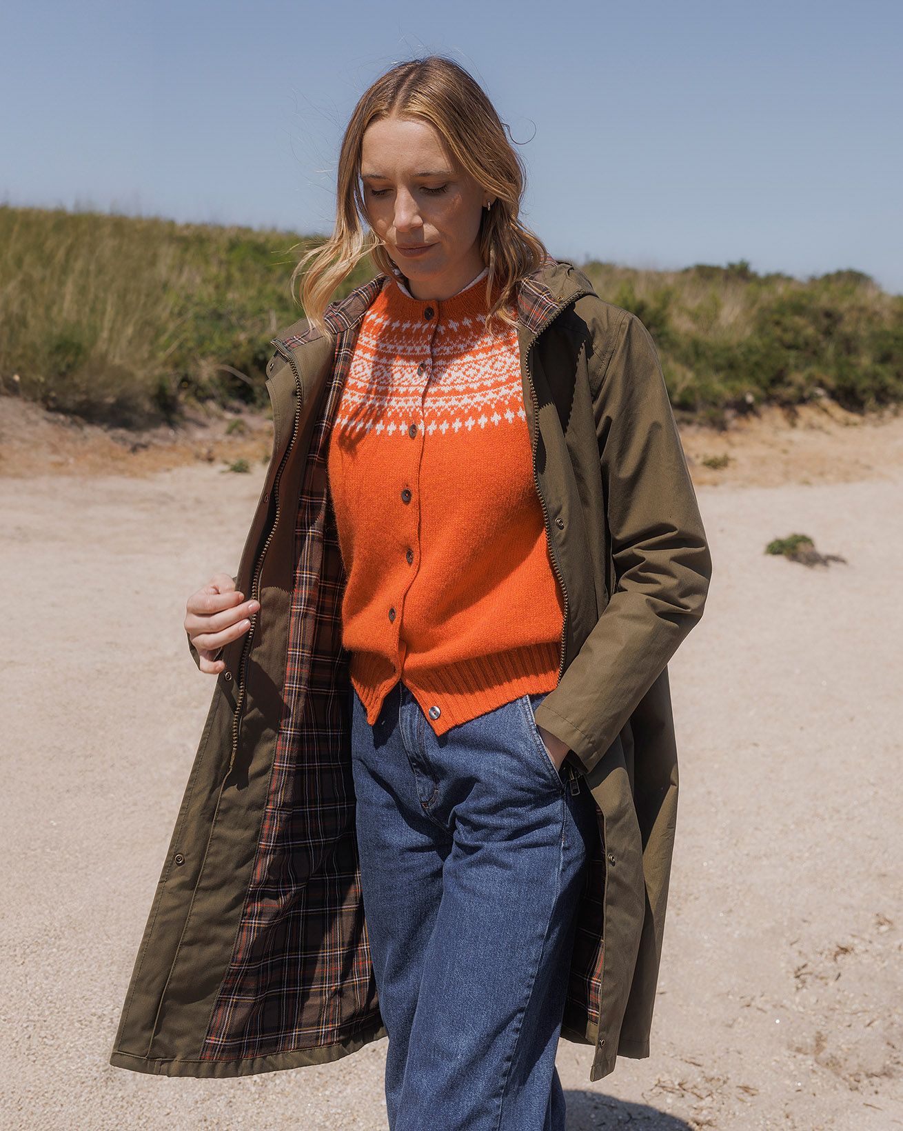 Pleat Back Coat
