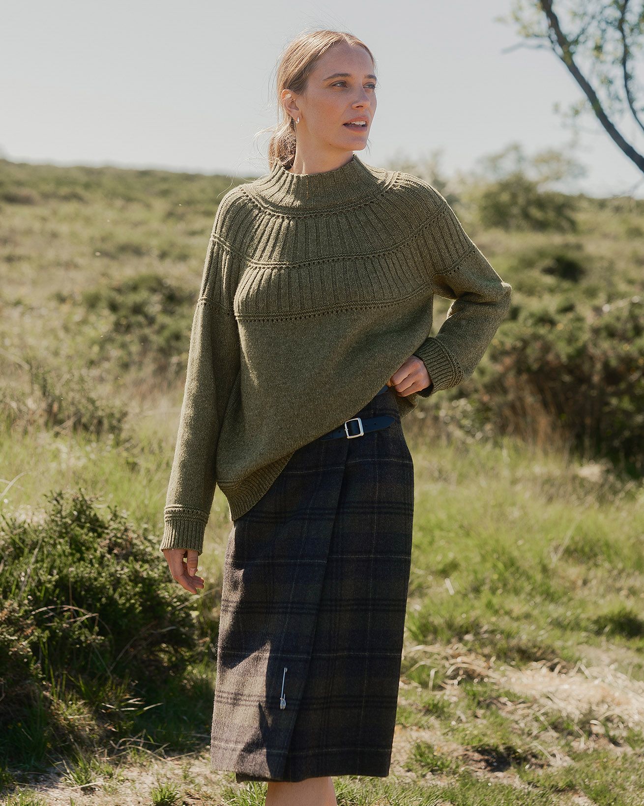 Textured Yoke Jumper