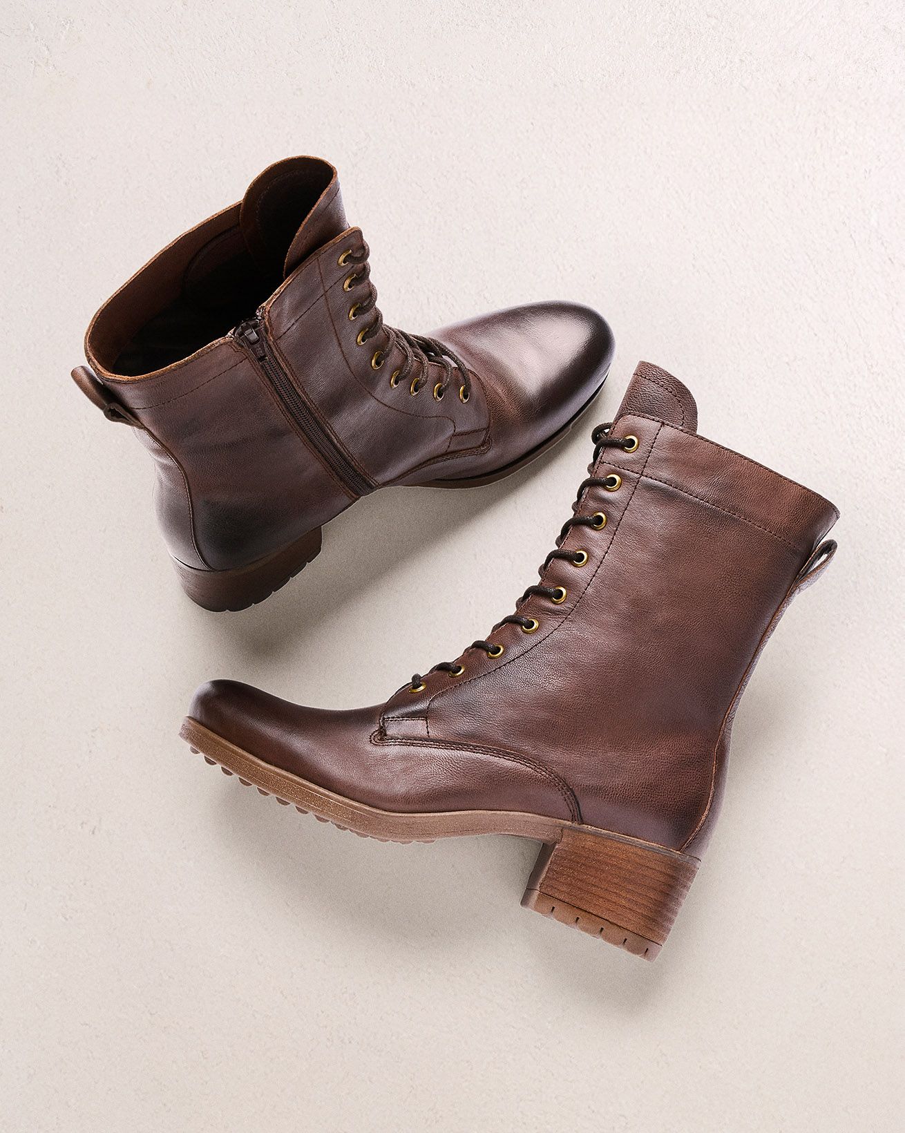 Block Heel Derby Boots