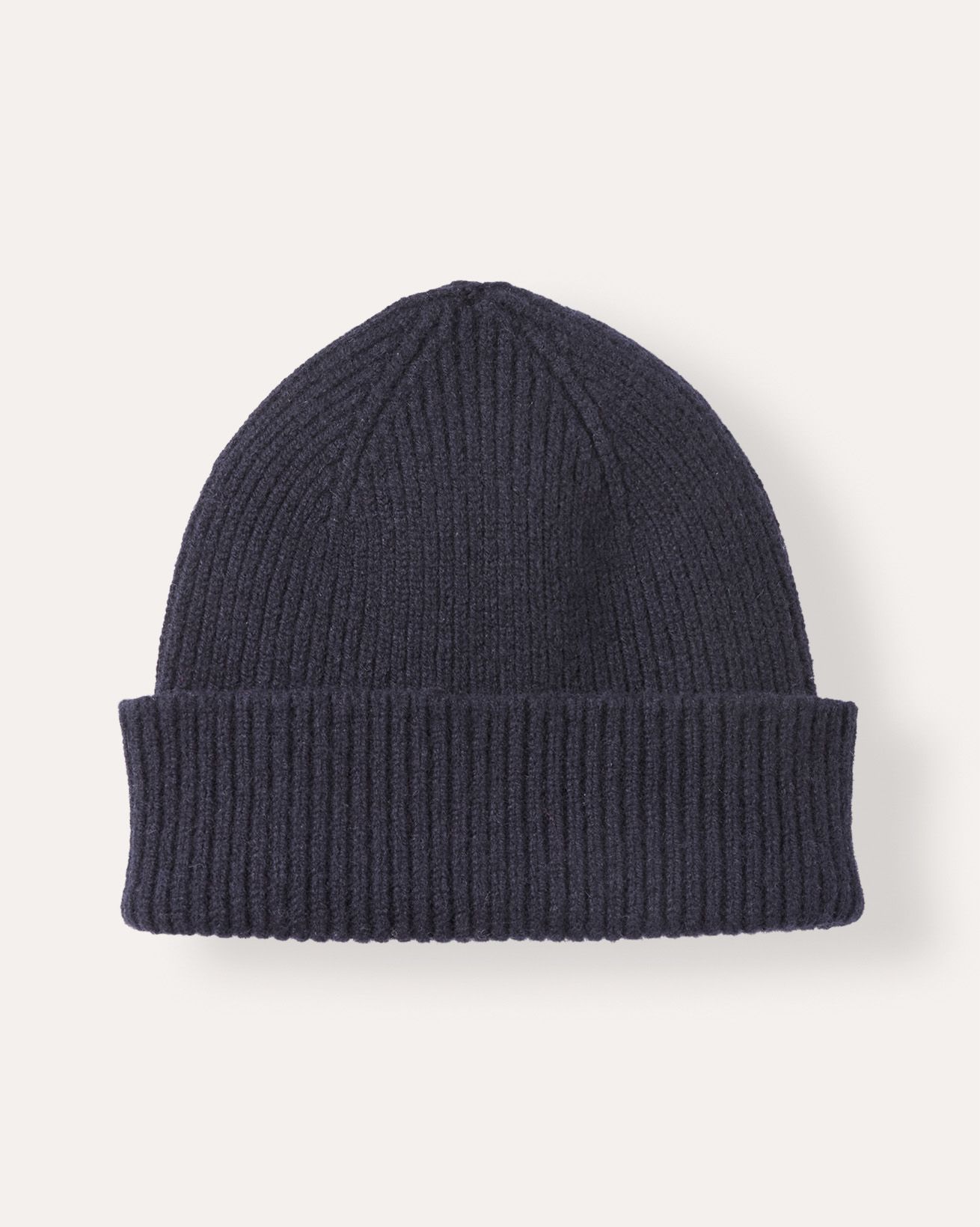 Men's Lambswool Minimal Rib Beanie 