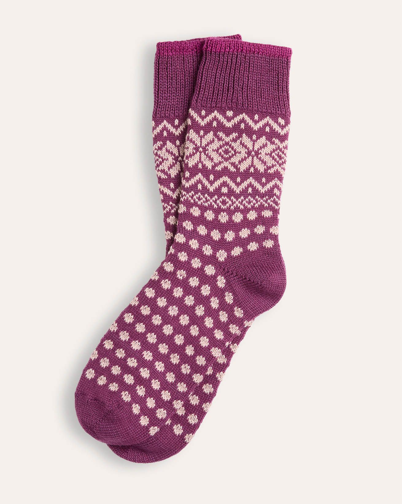 Dotted Fair Isle Merino Blend Socks