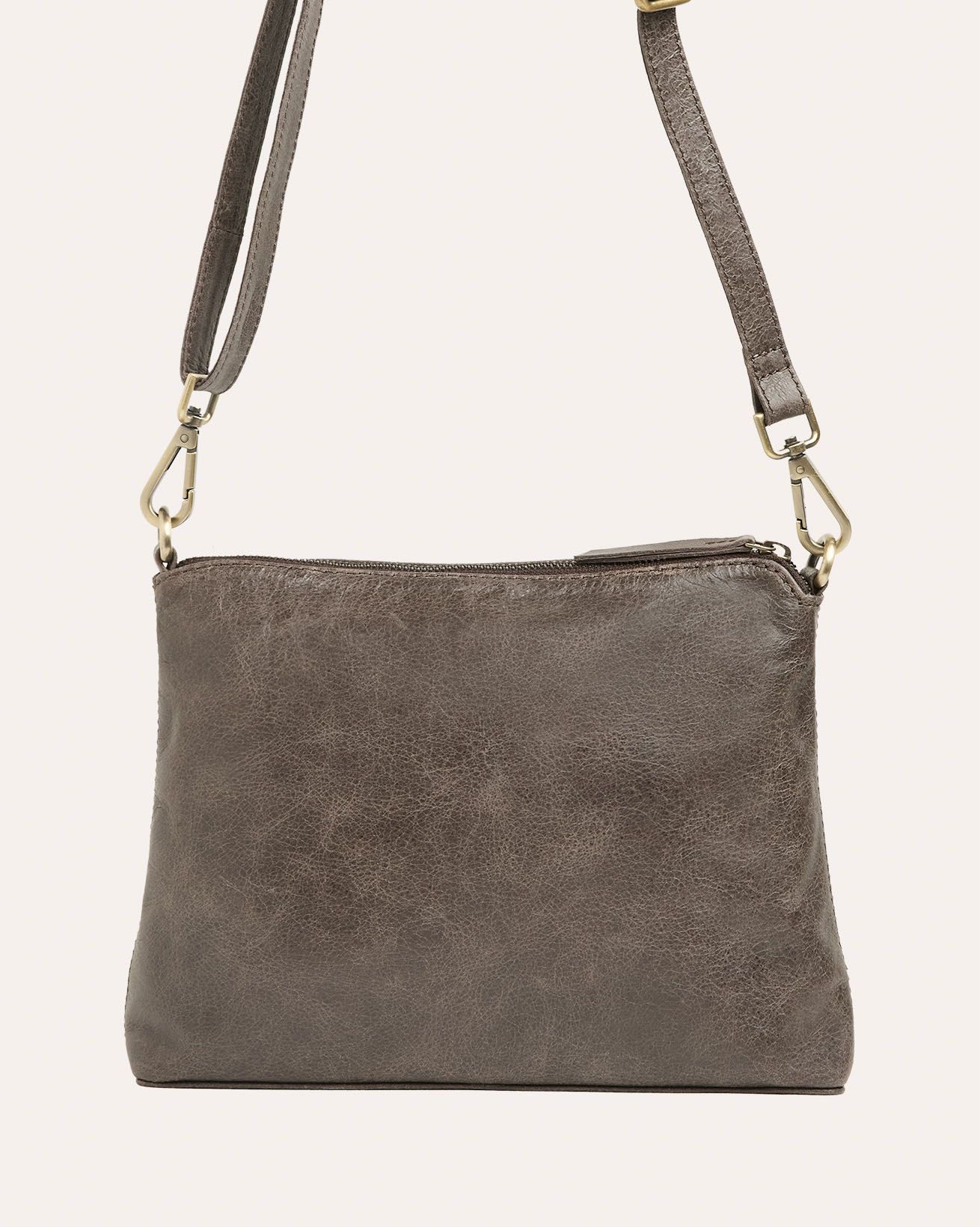 Slim Zip Top Cross Body Bag