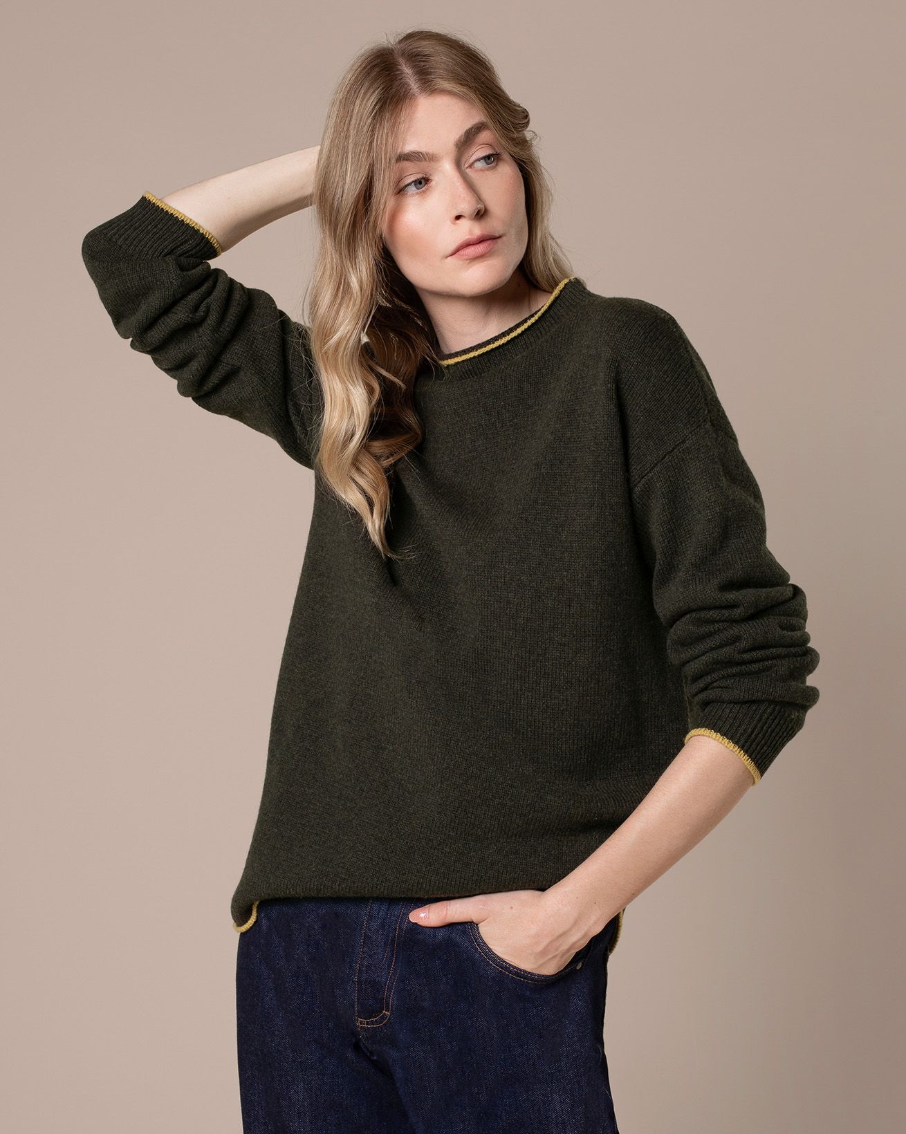 Felted Funnel Neck Jumper