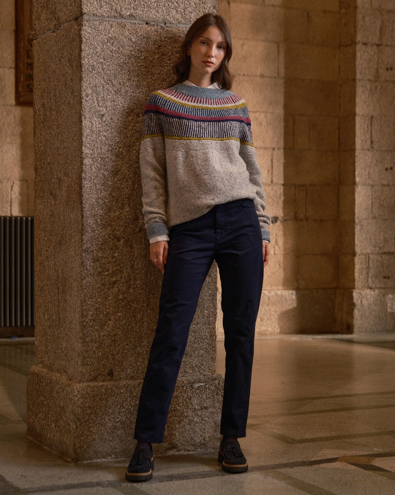 Stretch Twill Slim Leg Trousers