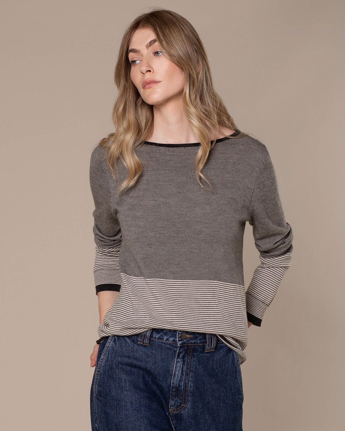 Merino Fine Knit Boat Neck Jumper