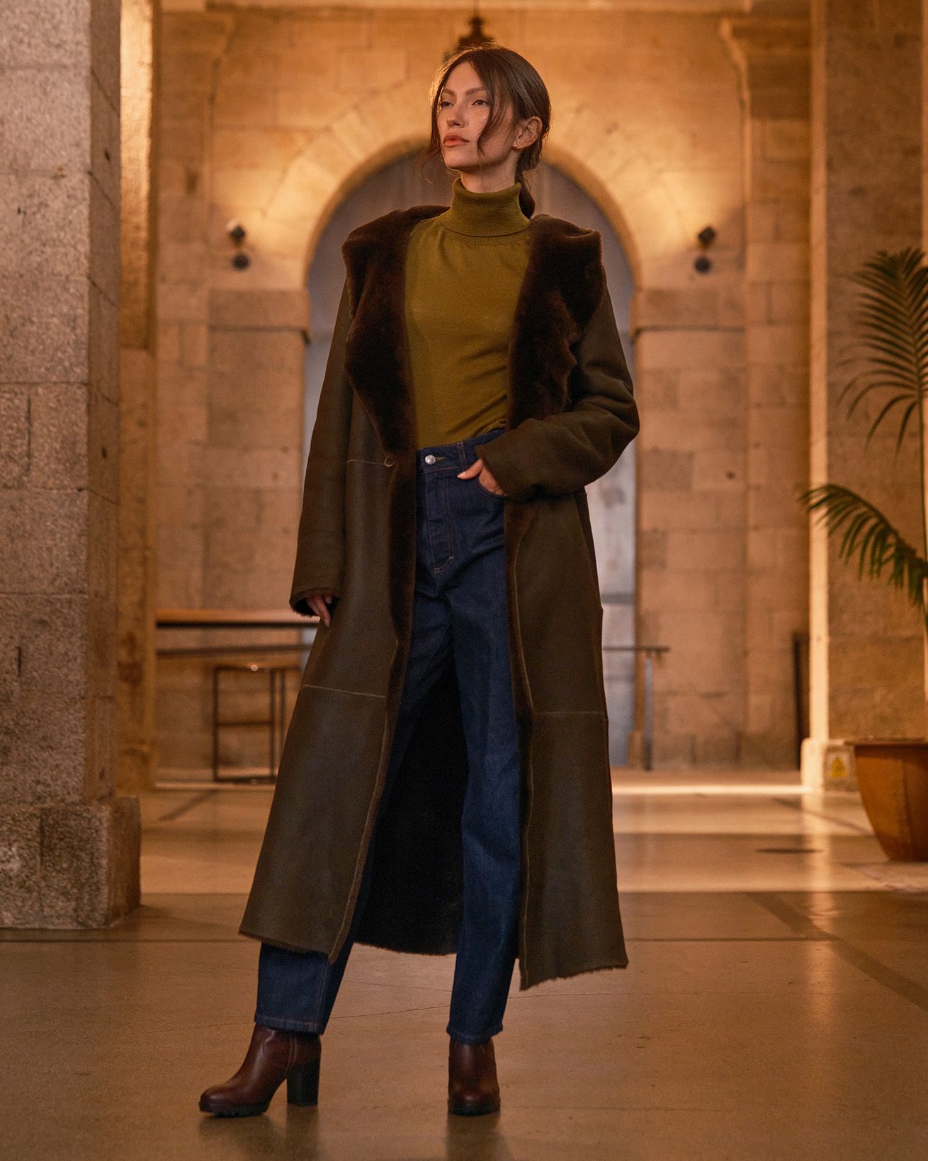 Hooded Wrap Coat