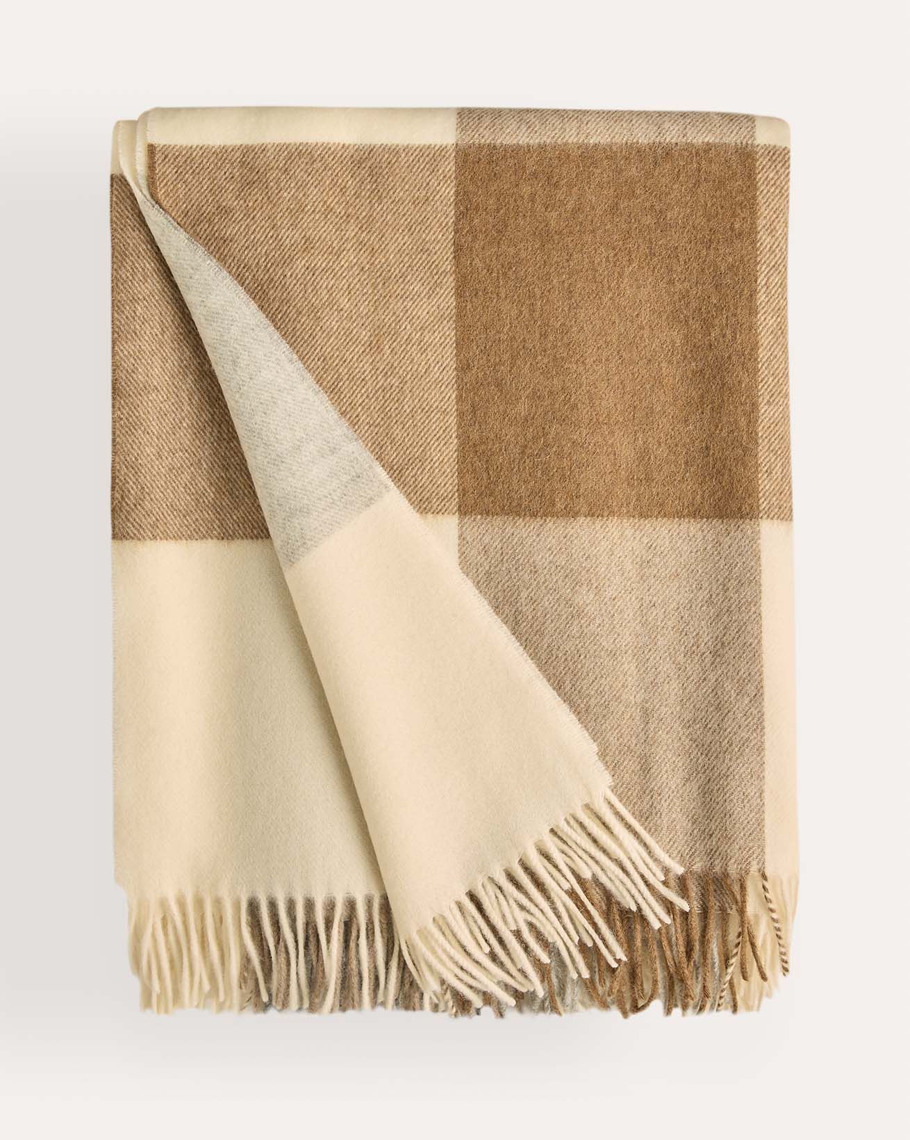 Merino Lambswool Check Throw