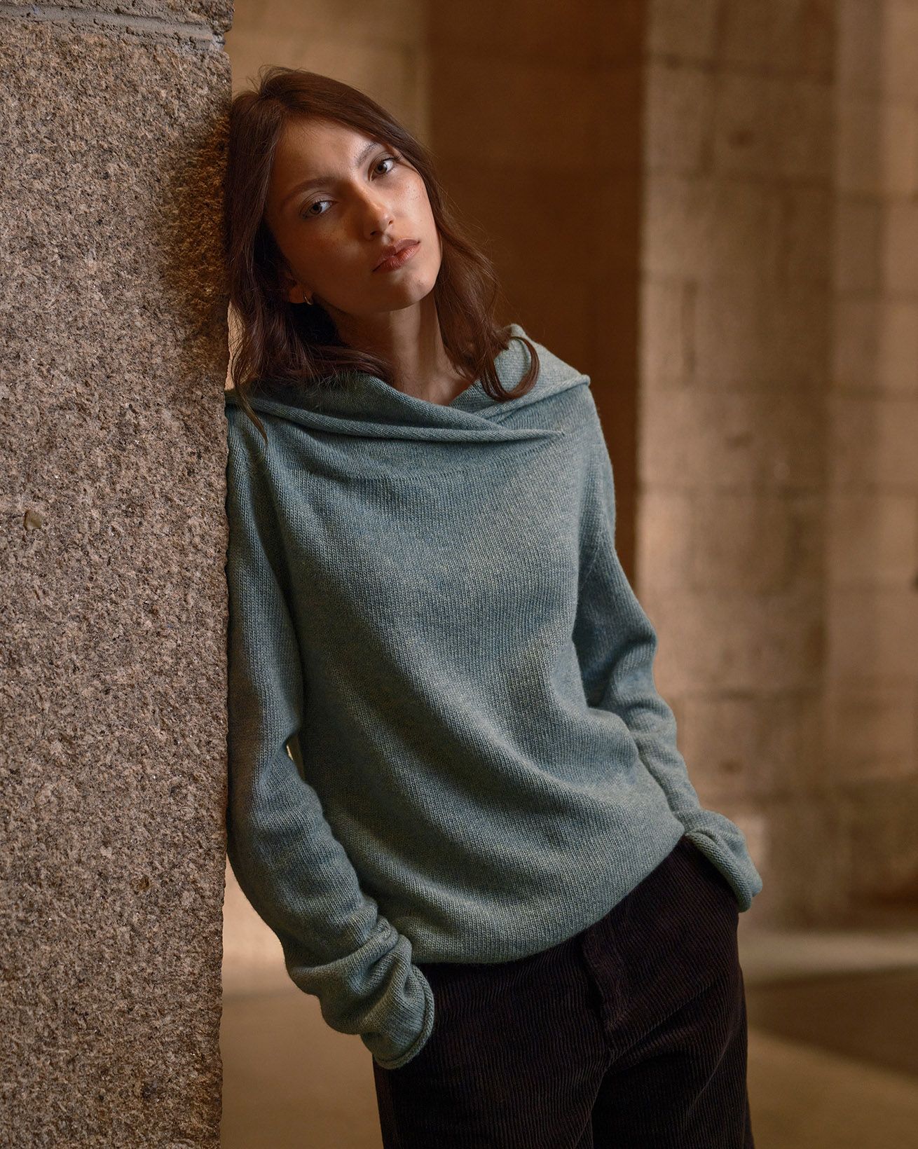 Supersoft Collared Slouch Jumper