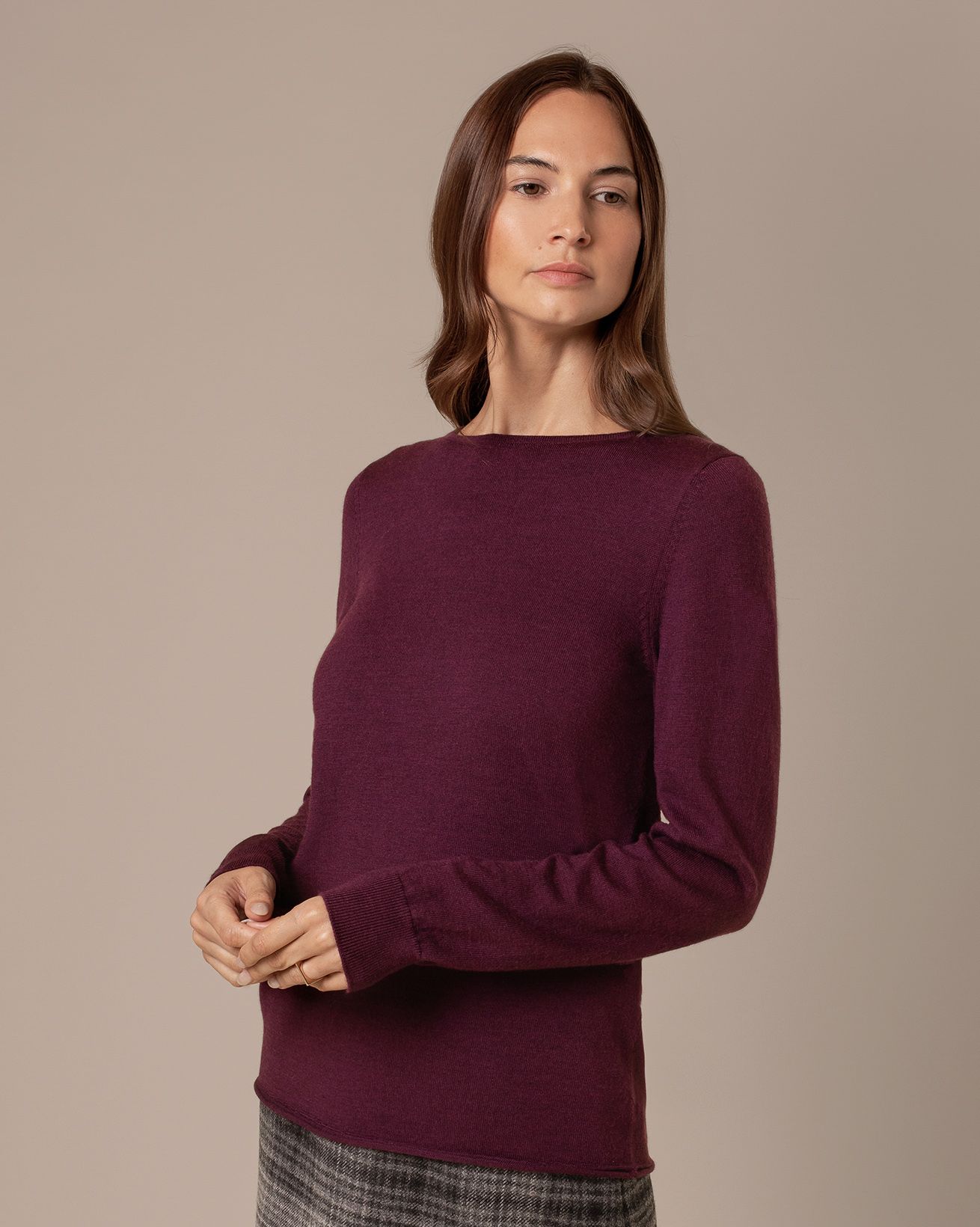 Merino Fine Knit Boat Neck Jumper