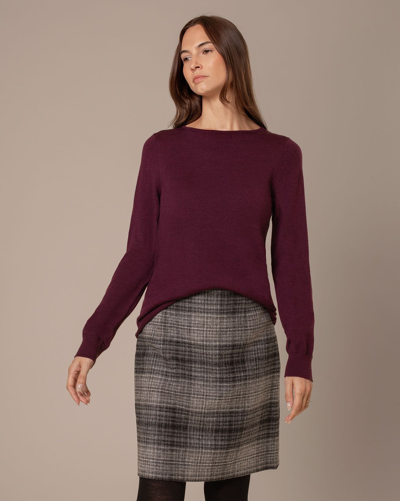 Merino Fine Knit Boat Neck Jumper