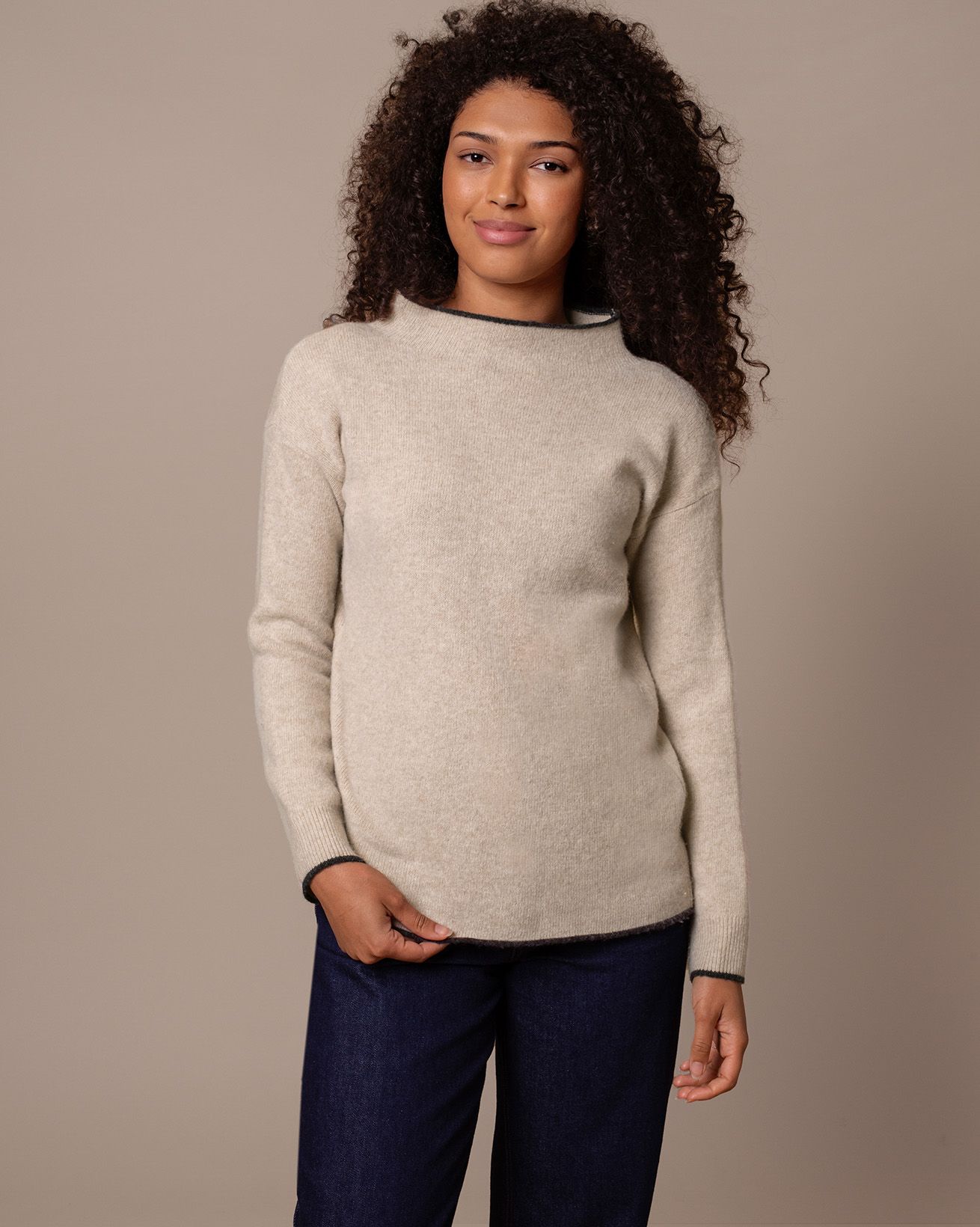 Felted Funnel Neck Jumper