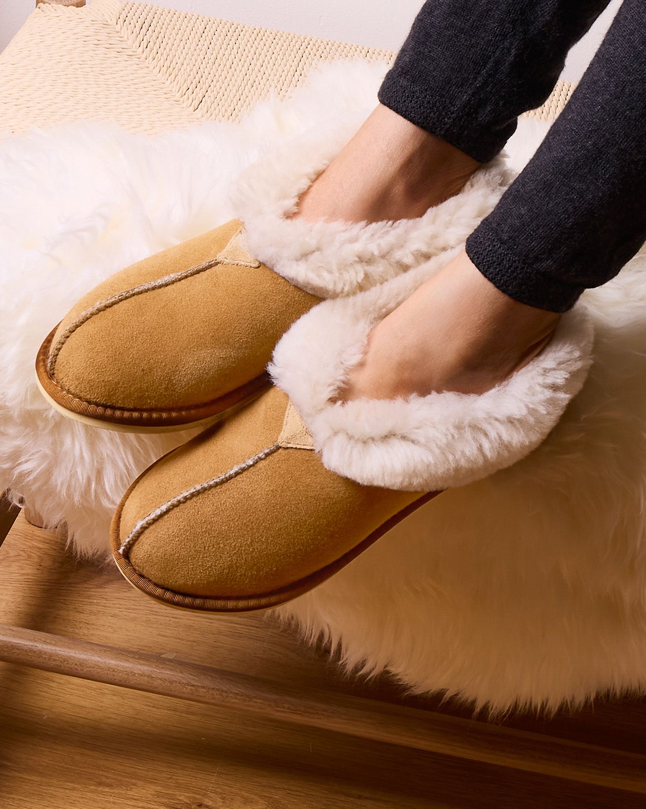 Sheepskin Bootee Slippers