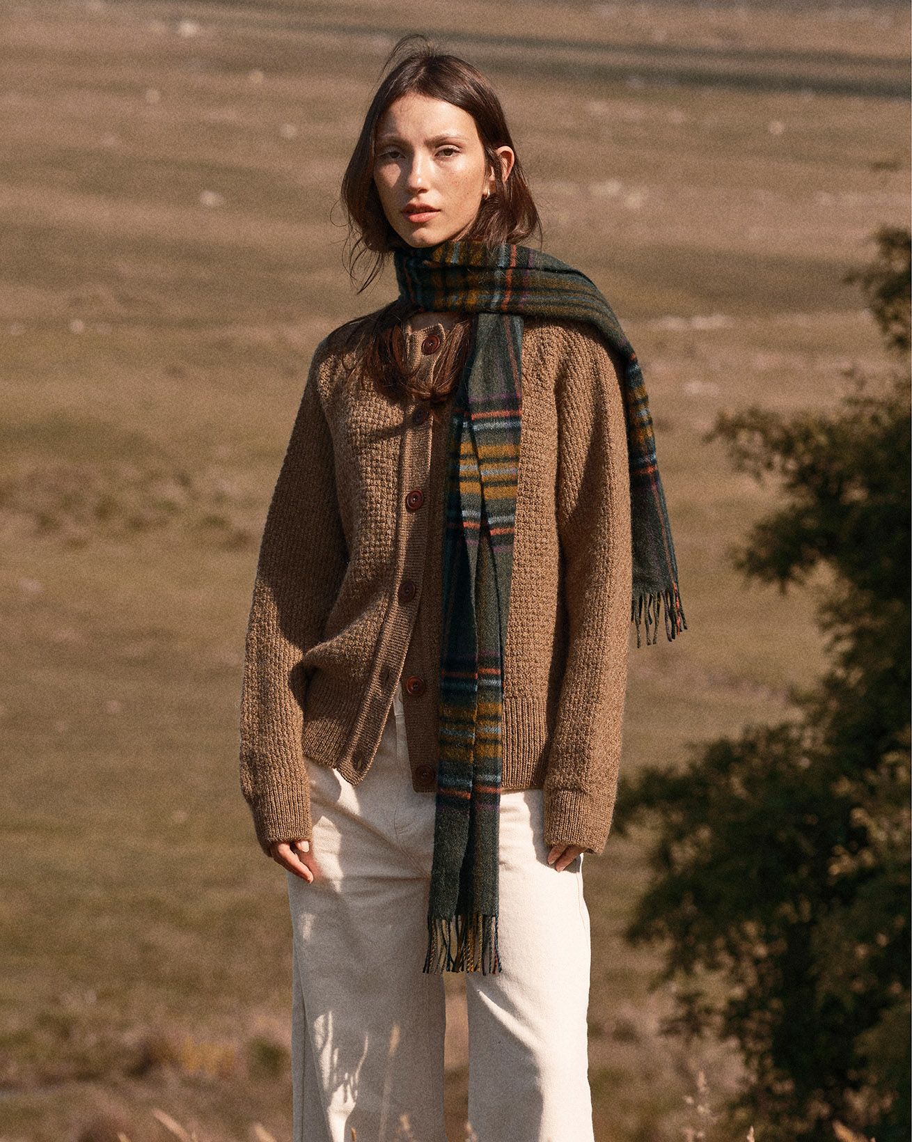 British Wool Moss Stitch Cardigan