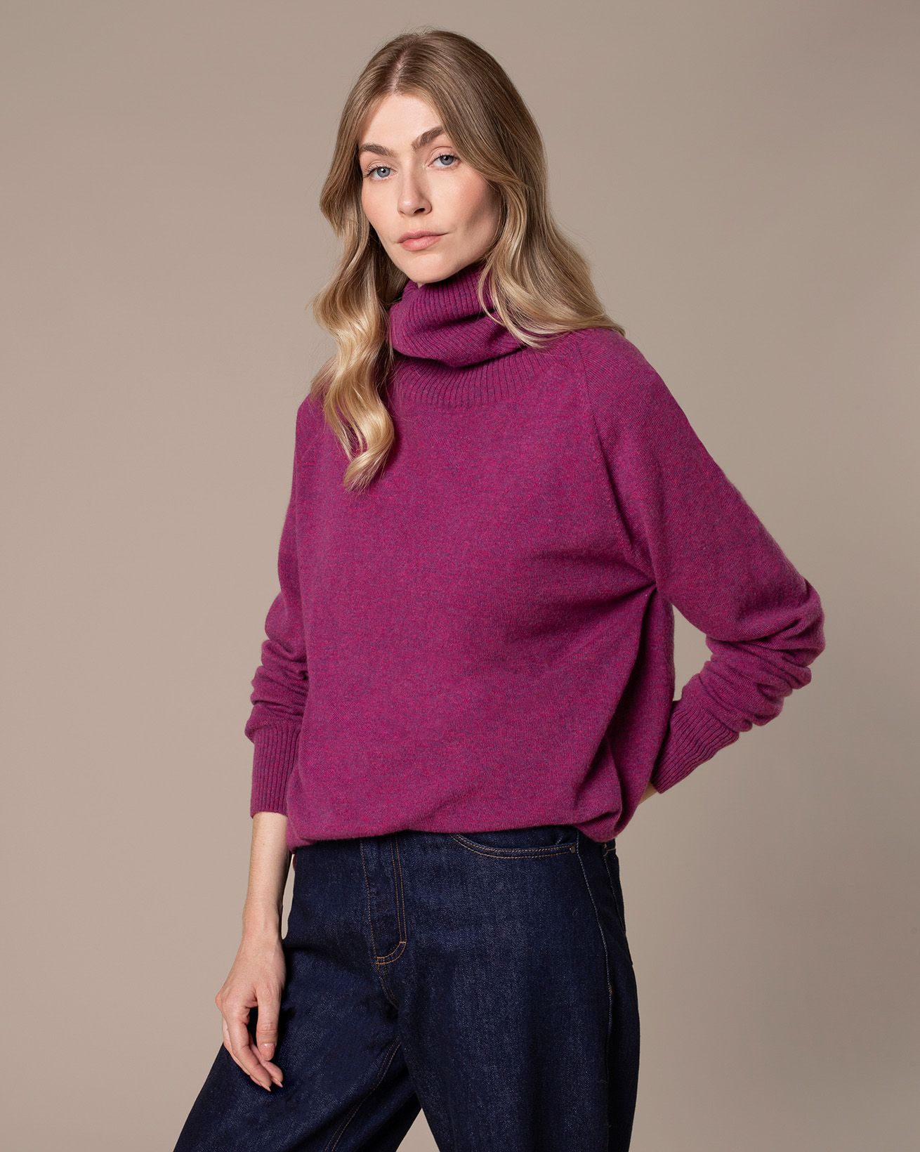 Supersoft Slouch Roll Neck Jumper