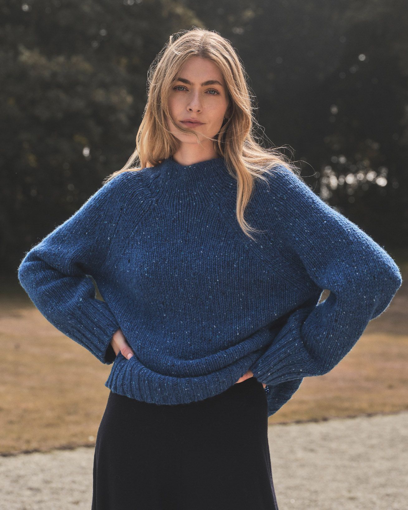 Kilcarra Tweed Funnel Neck Jumper