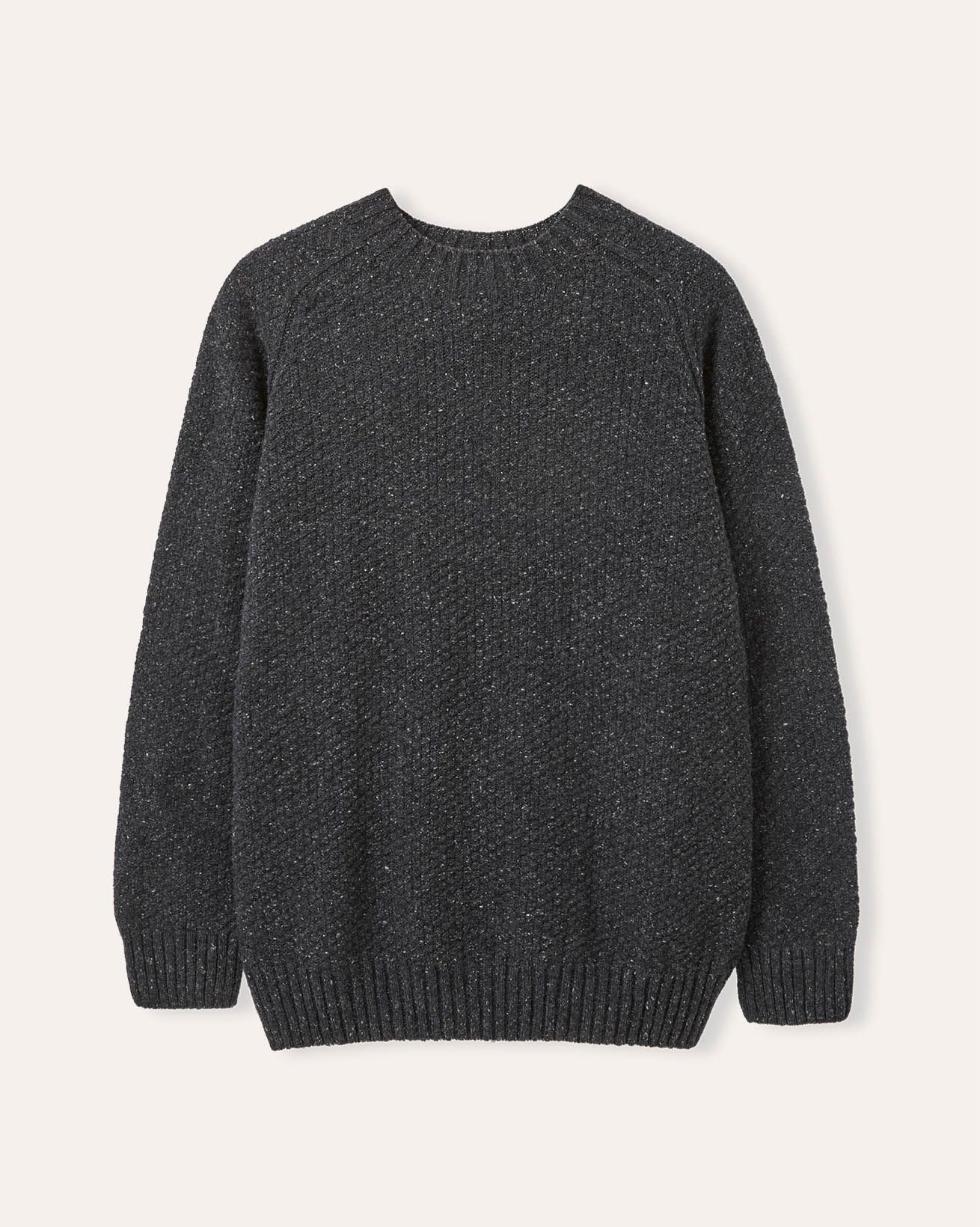 Men's Recycled Cashmere Moss Stitch Jumper